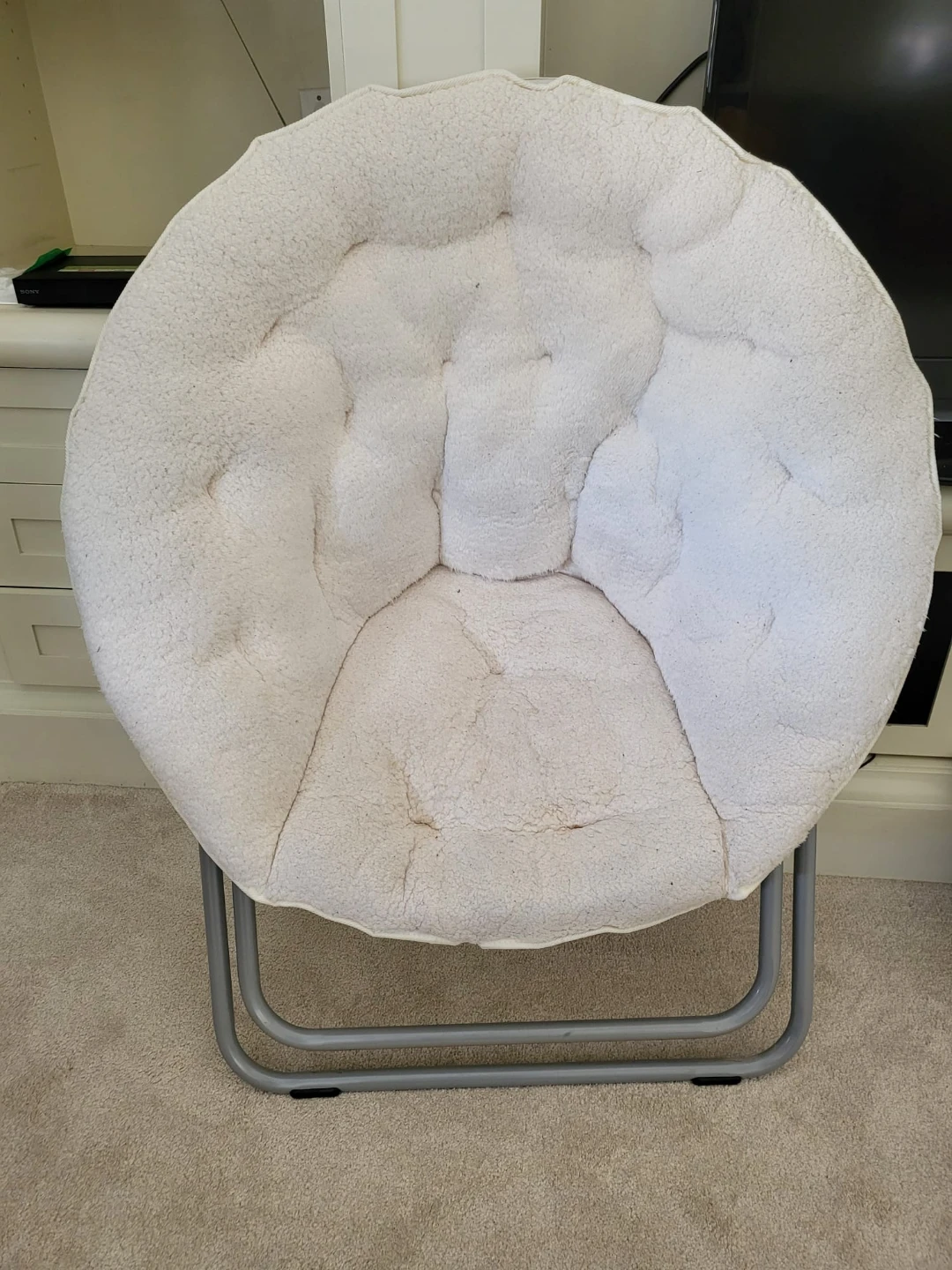 Mainstays Sherpa Saucer Chair