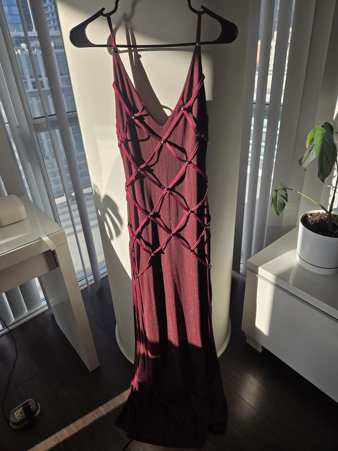 Fashion Nova Burgundy Maxi Dress - photo 4