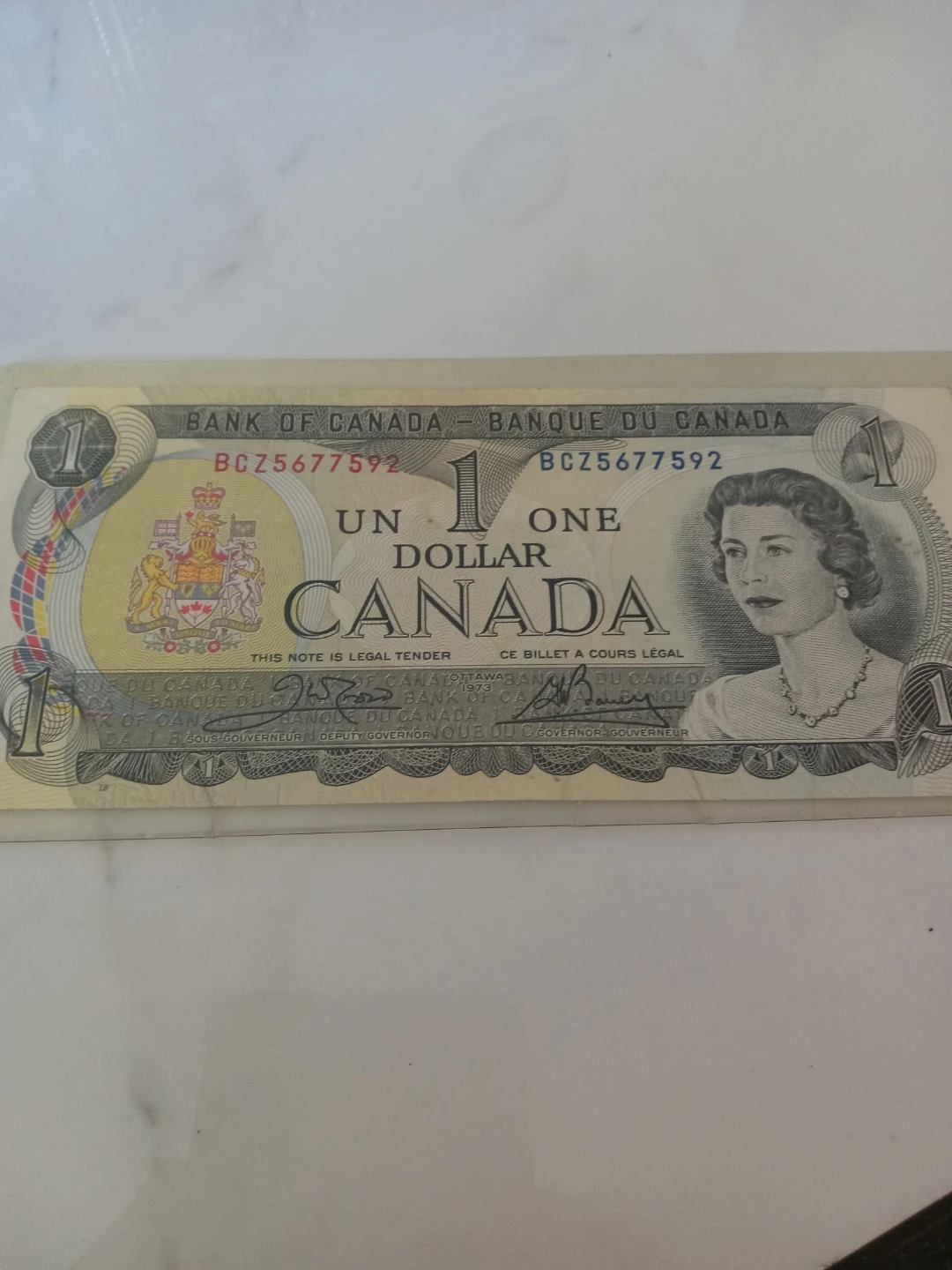1973 Bank of Canada One Dollar Bill - photo 2