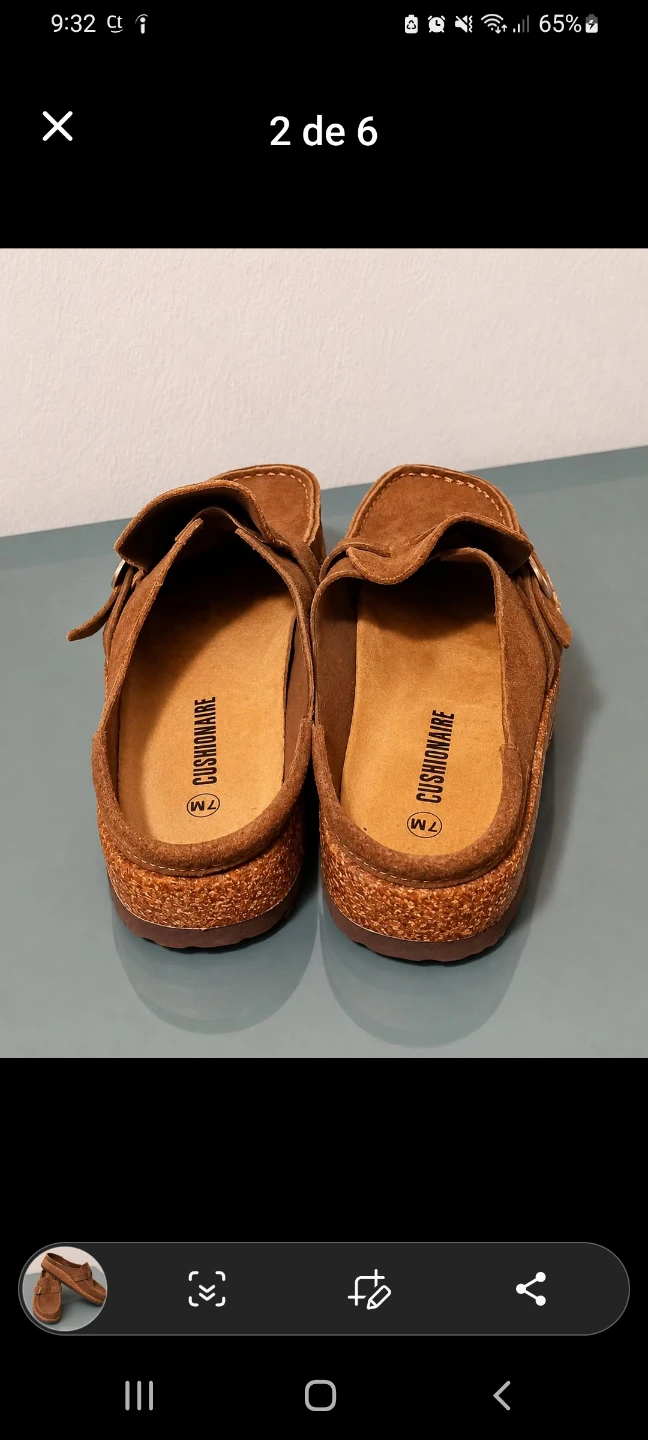 Cushionaire Suede Buckle Clogs - Size 7M - photo 2