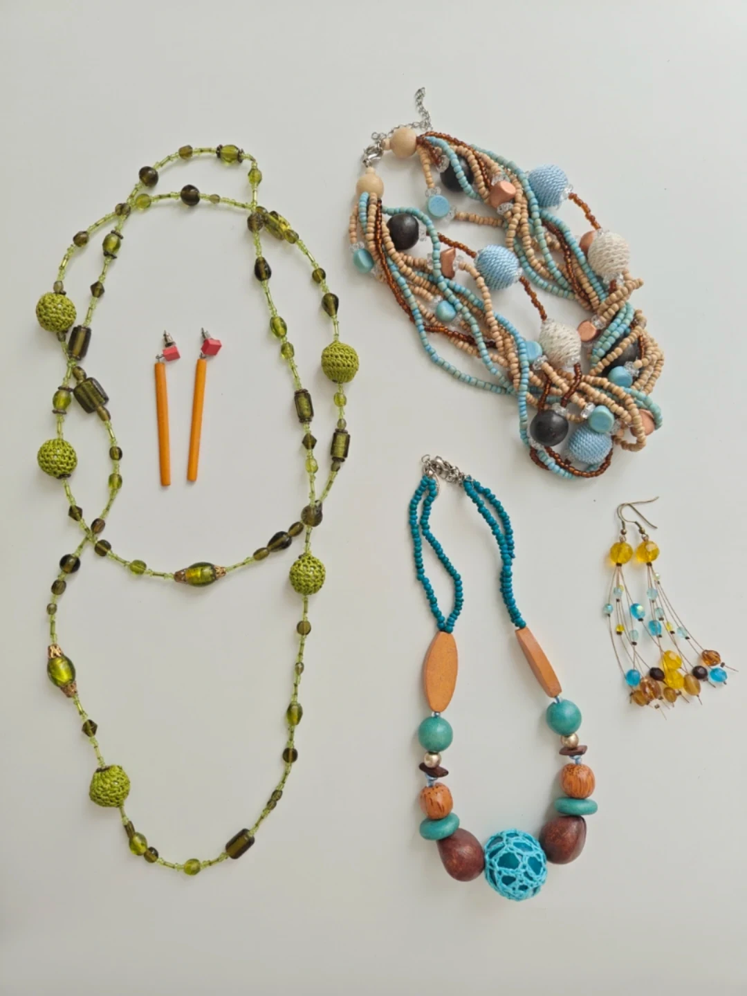 Assorted Beaded Necklaces and Earrings