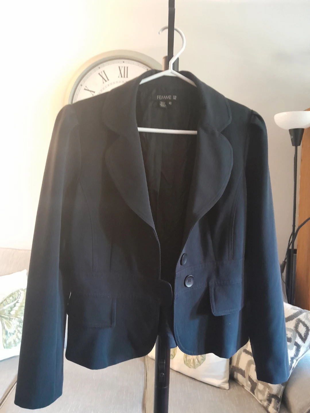 Femme Black Blazer Size 40 - photo 2