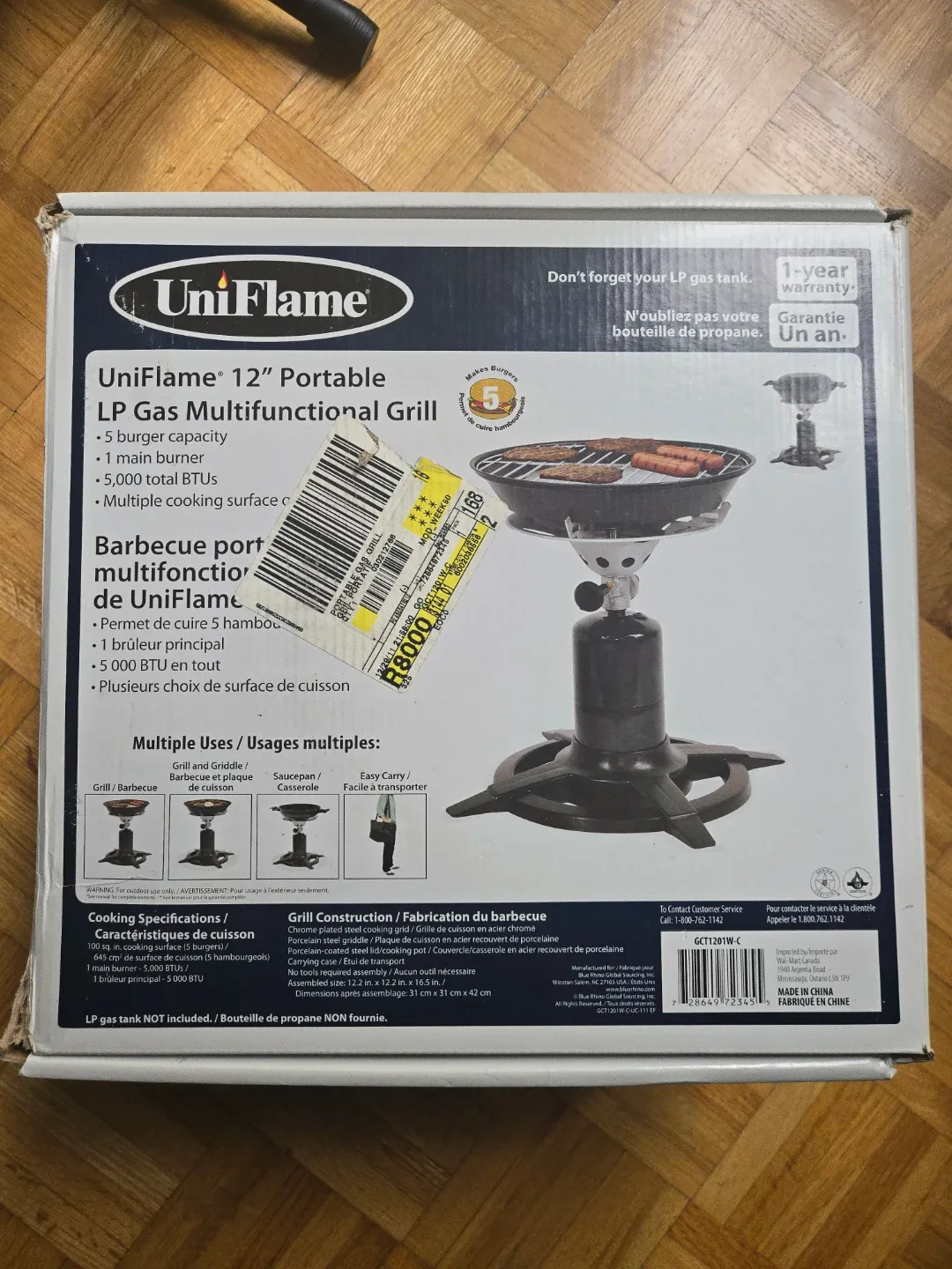 UniFlame Portable camping stove