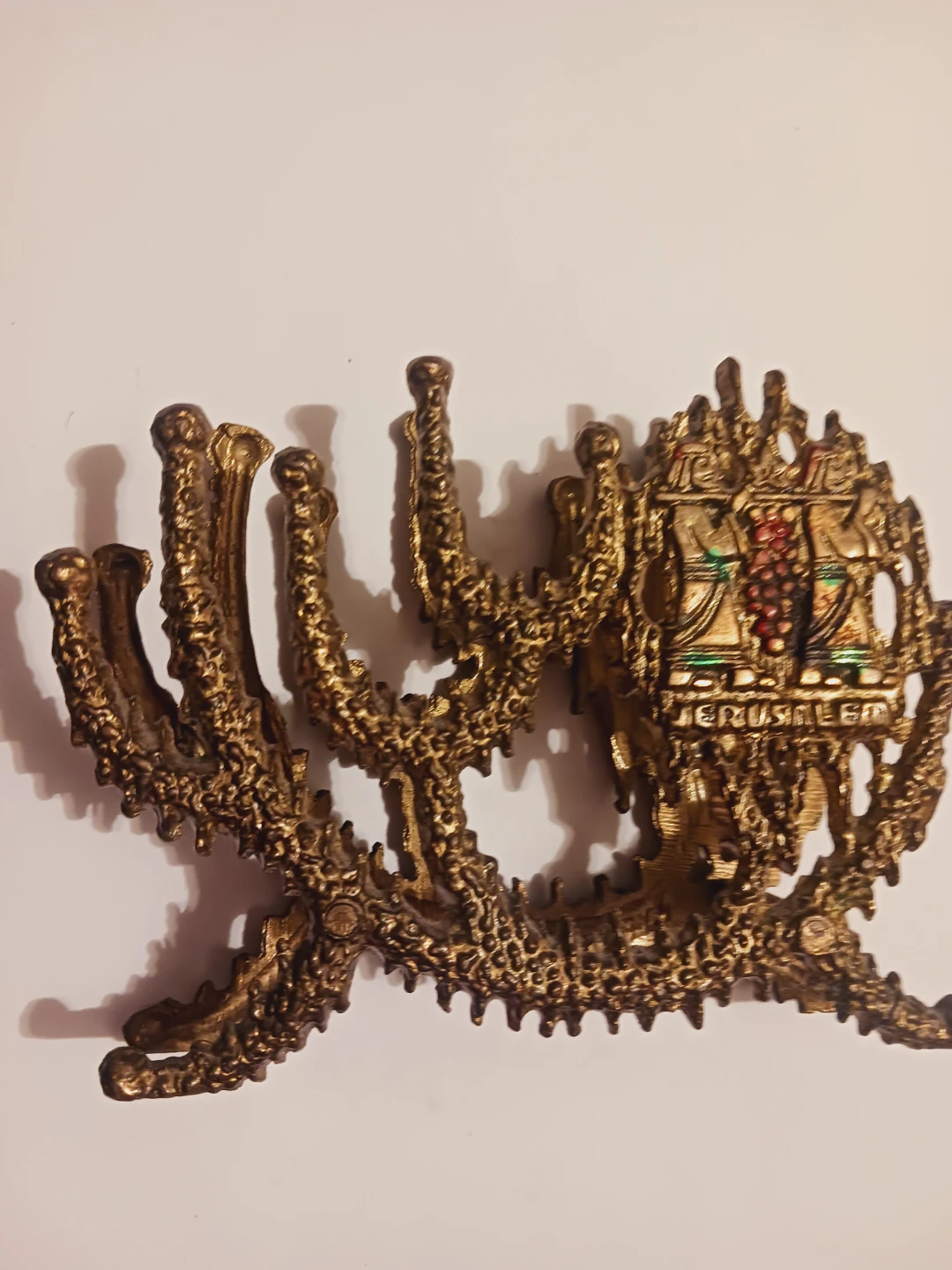Judaica Jerusalem Brass Napkin Holder - photo 2
