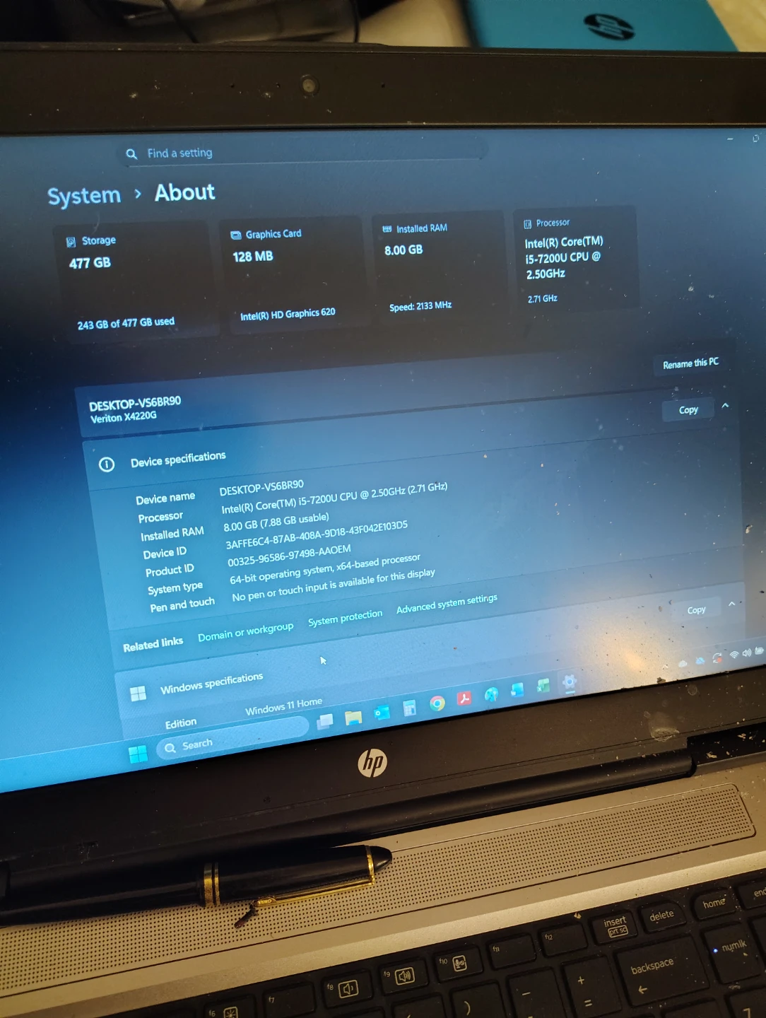 HP ProBook Laptop i5-7200U 8GB RAM - photo 3