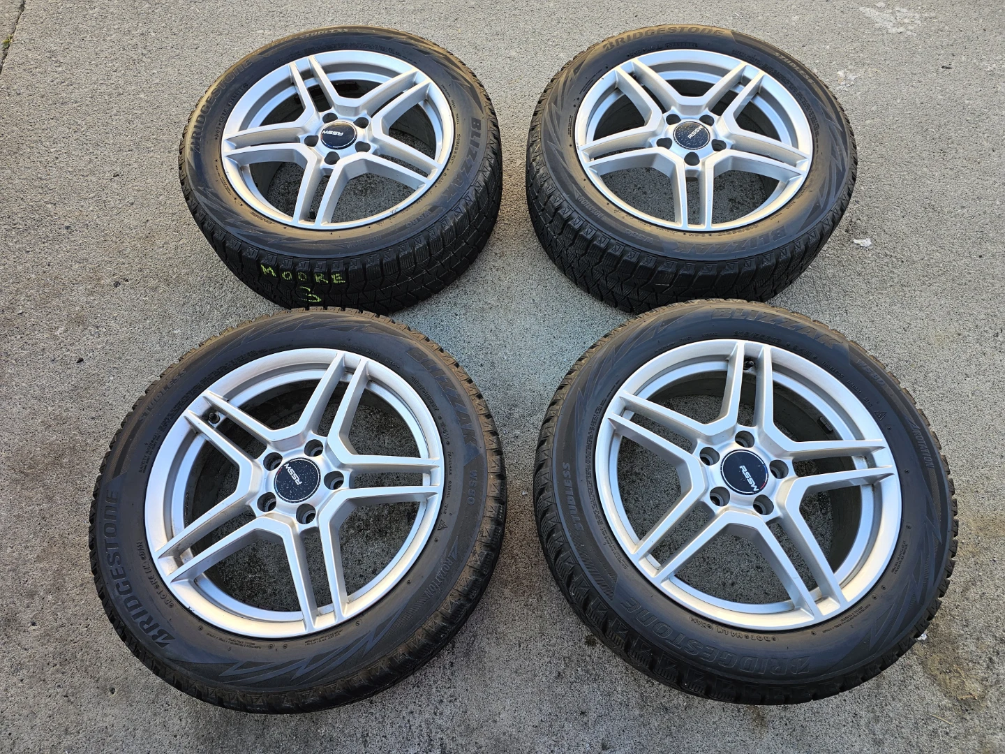 215/55 R17 WINTER TIRES ON RIMS  5×114.3