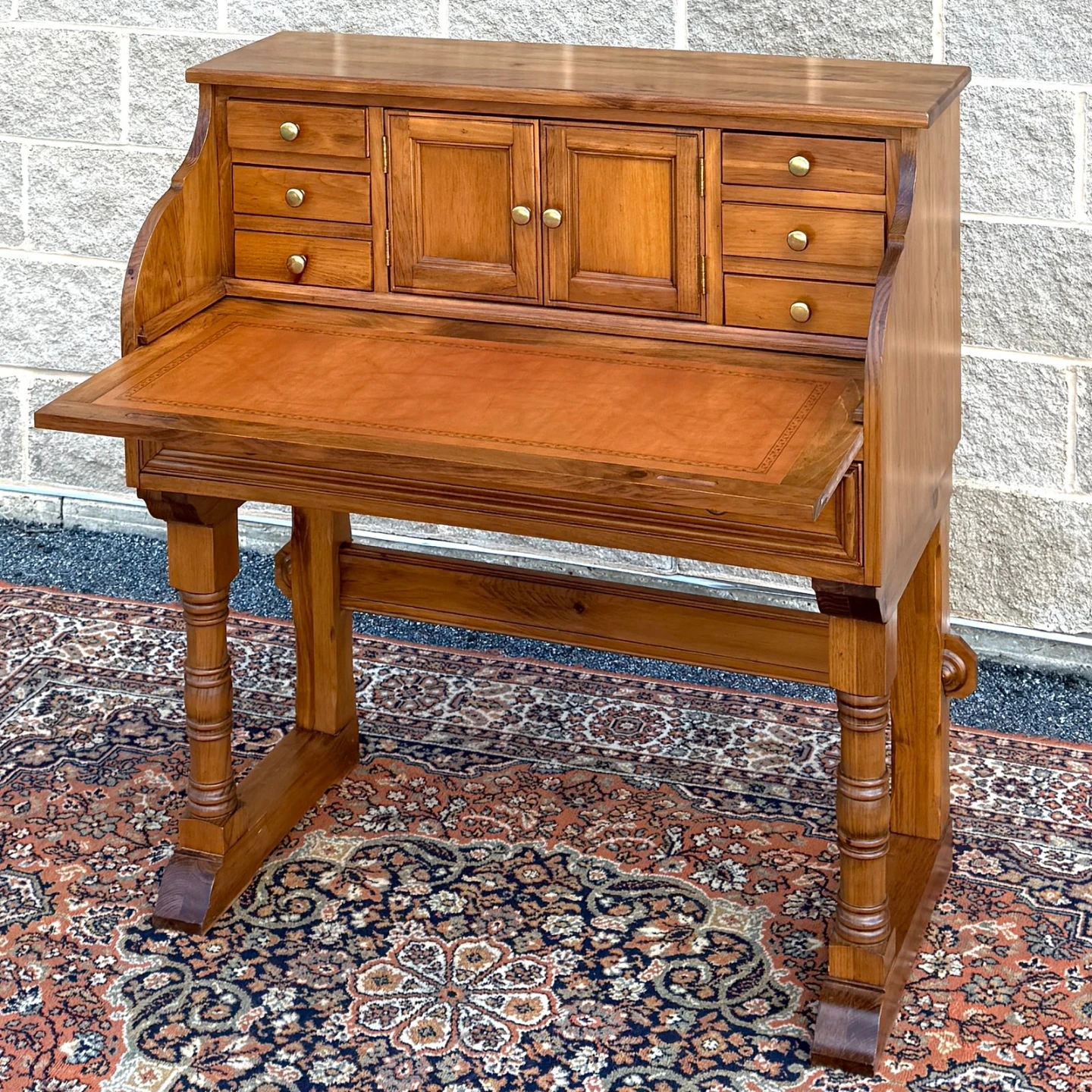 Vintage Solid Wood Slide-Out Secretary Desk/Bureau