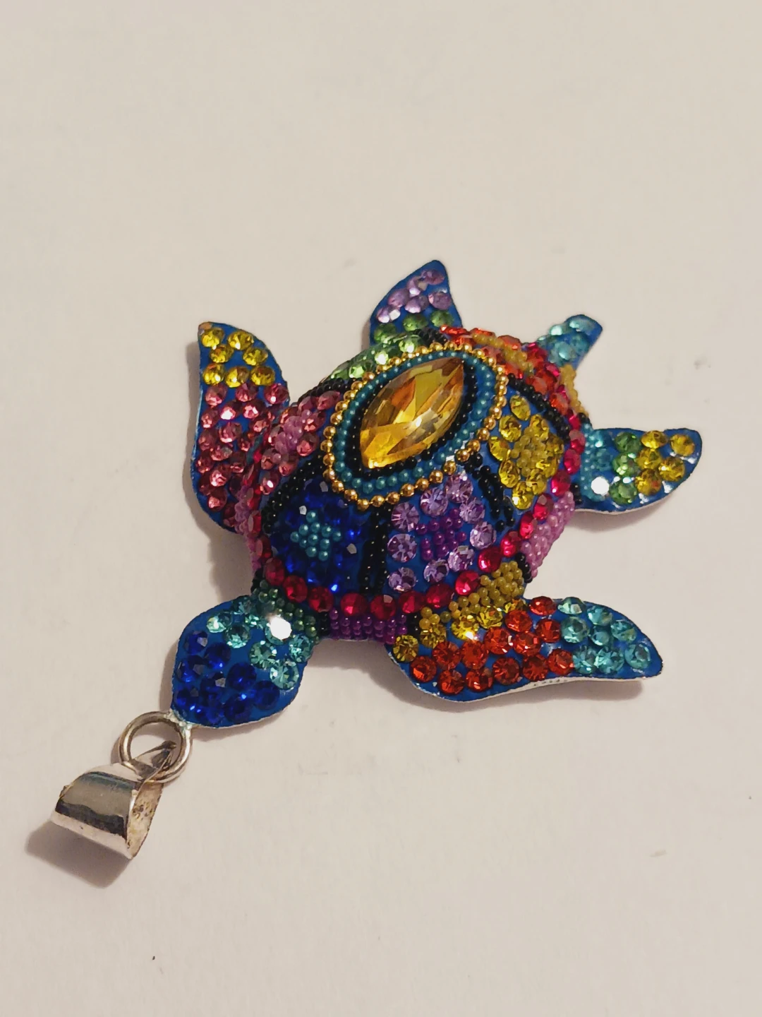 New !! Colorful Sea Turtle Rhinestone Pendant - photo 2