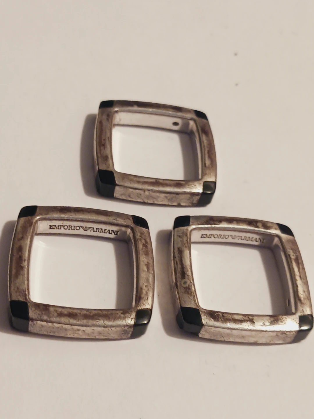 Lot of 3× Emporio Armani 925 Stamped Sterling silver Rings - photo 2