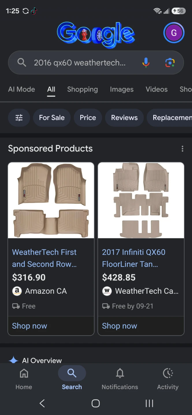 WeatherTech FloorLiner for Infiniti QX60