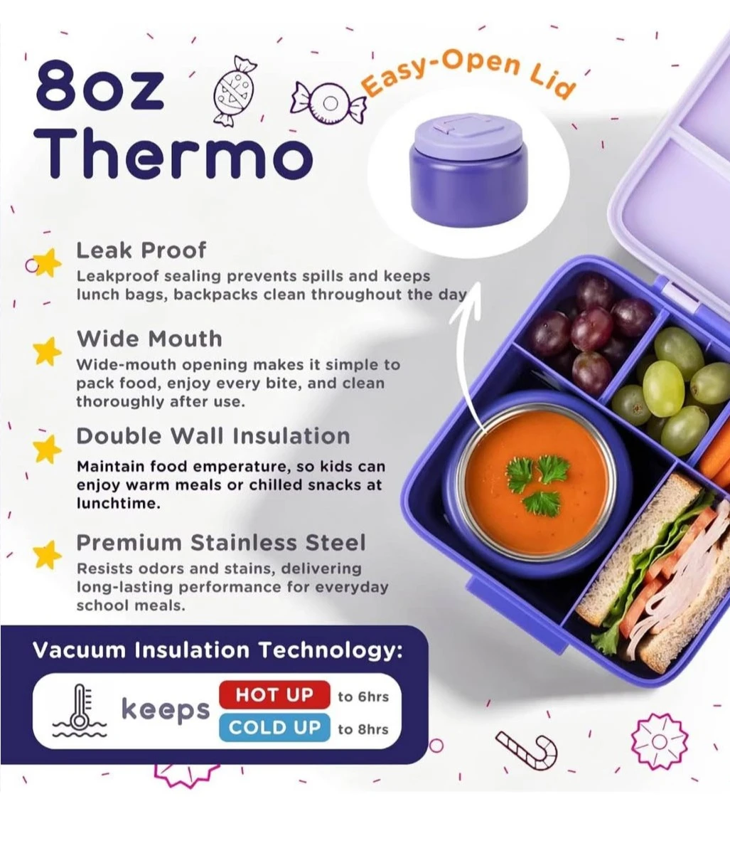 Insulated Bento Lunch Box with 8oz Thermo Container - photo 4