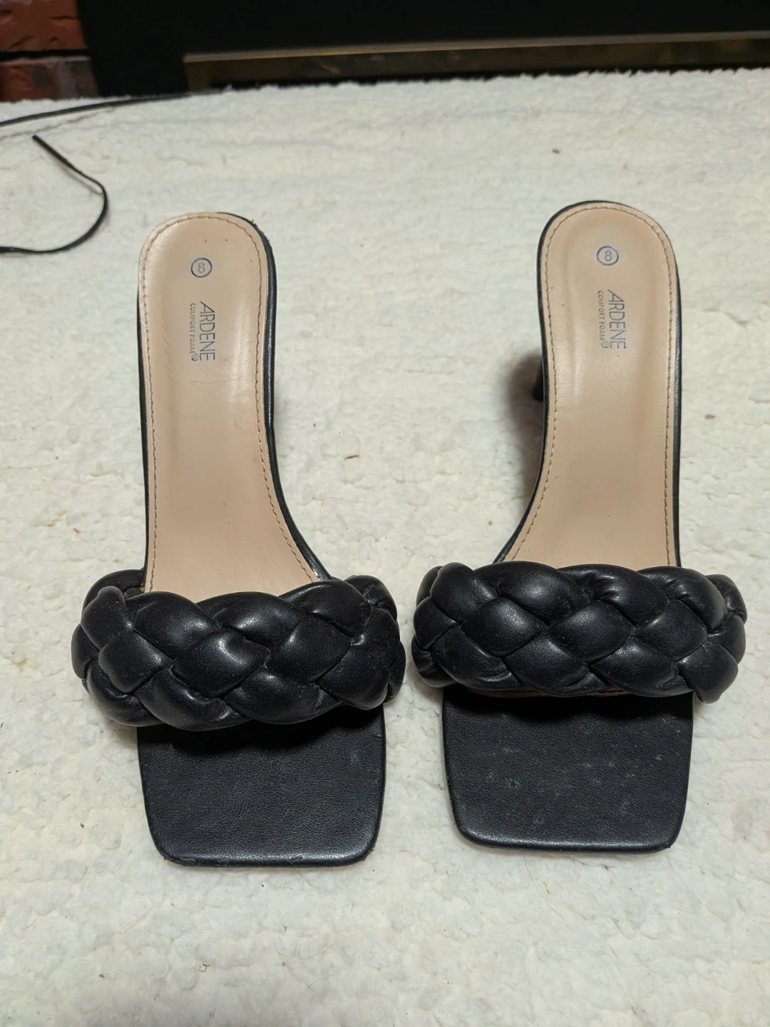 Ardene Braided Black Heeled Sandals