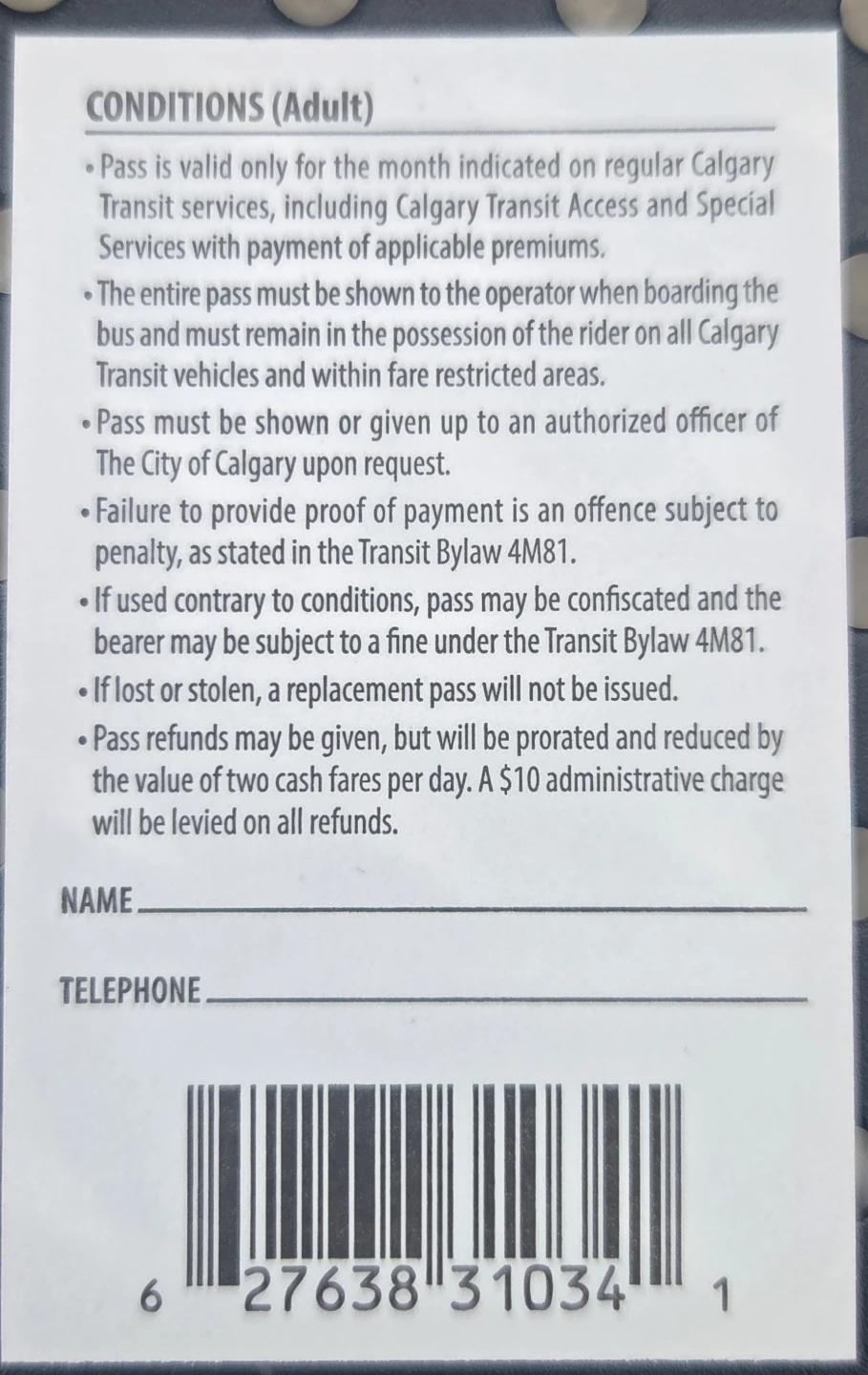Adult Pass  - OCTOBER - photo 2
