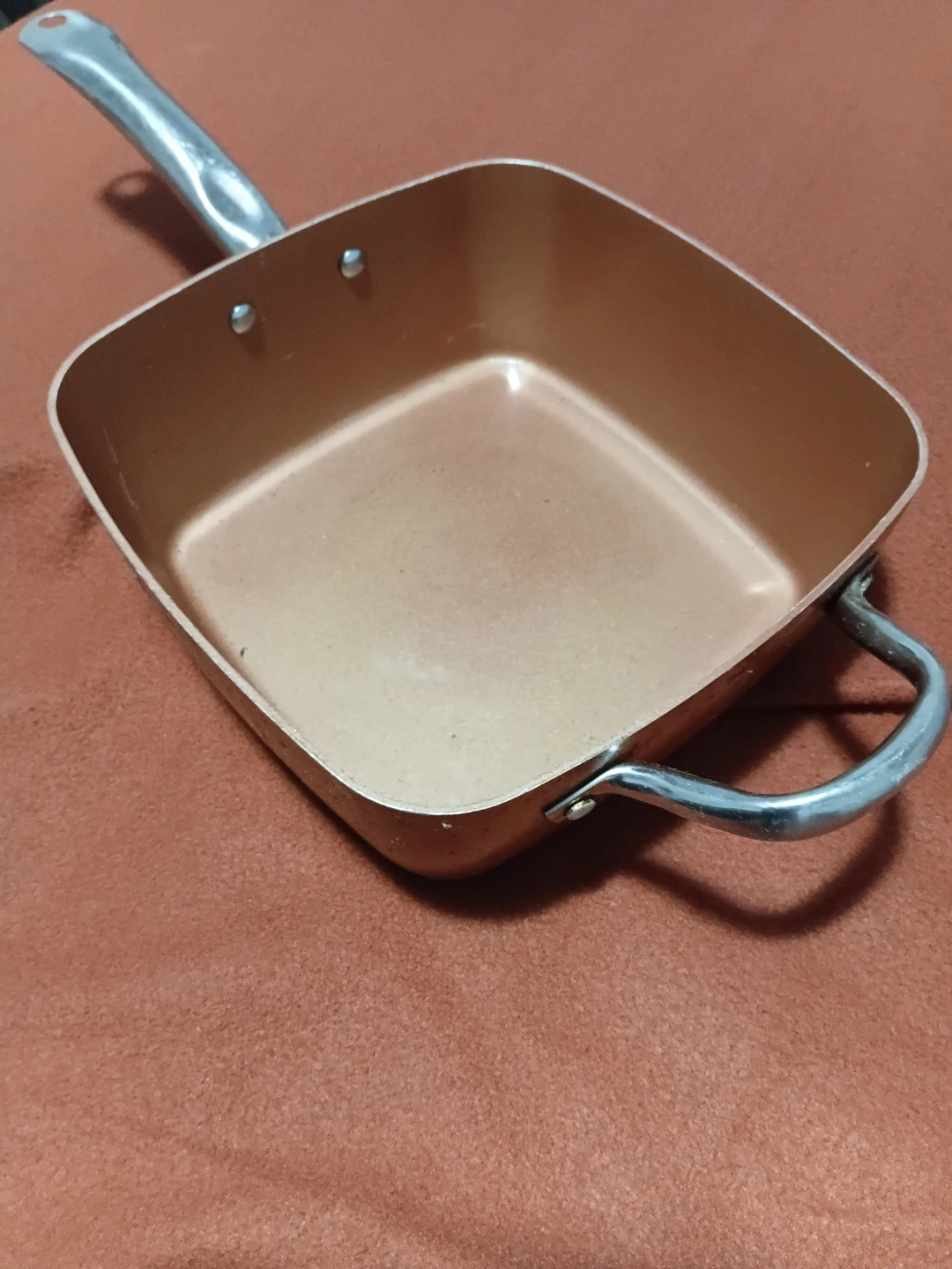 Copper-Colored Square Pan