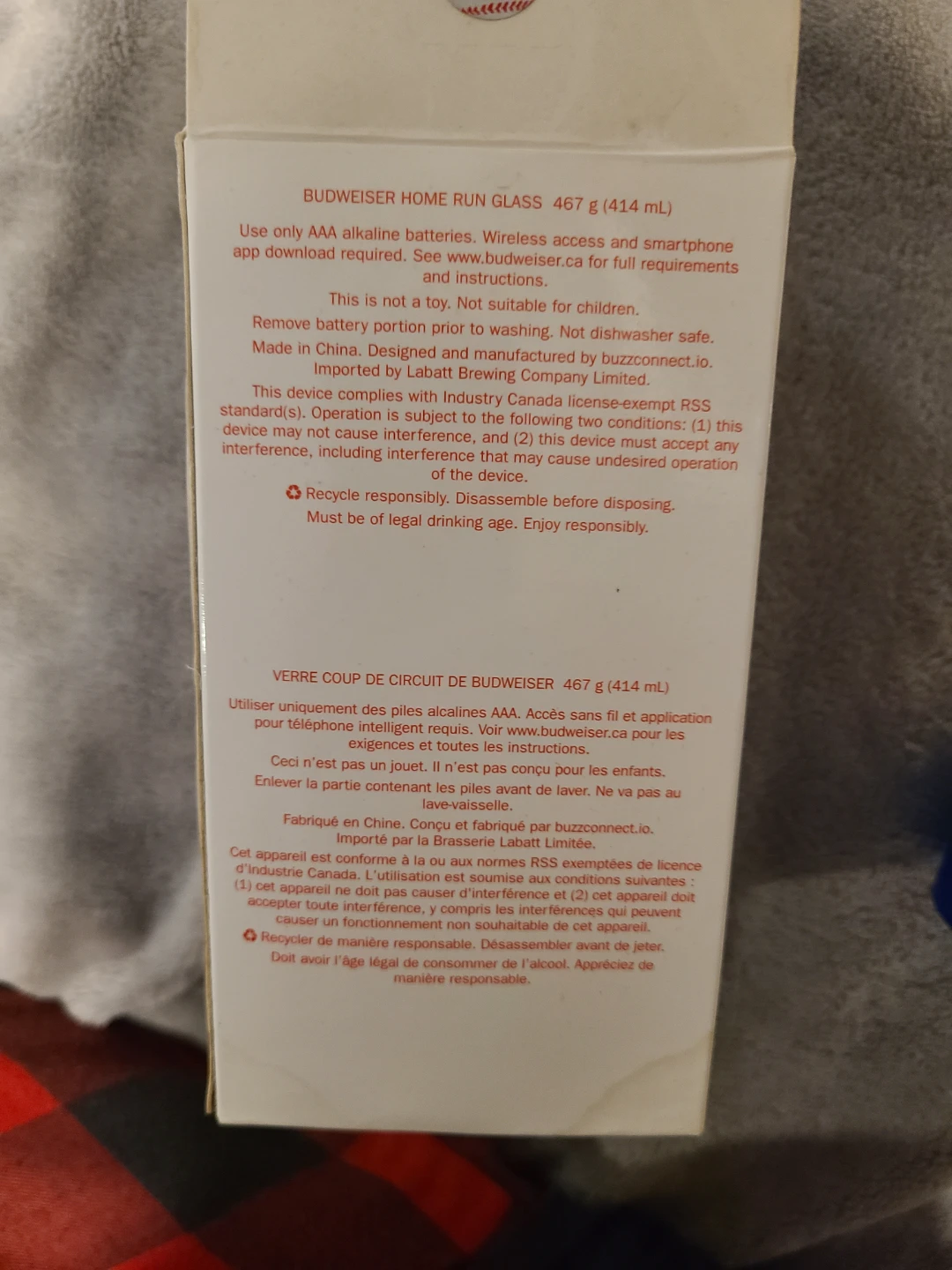 Budweiser Toronto Blue Jays Home Run Glass - photo 3