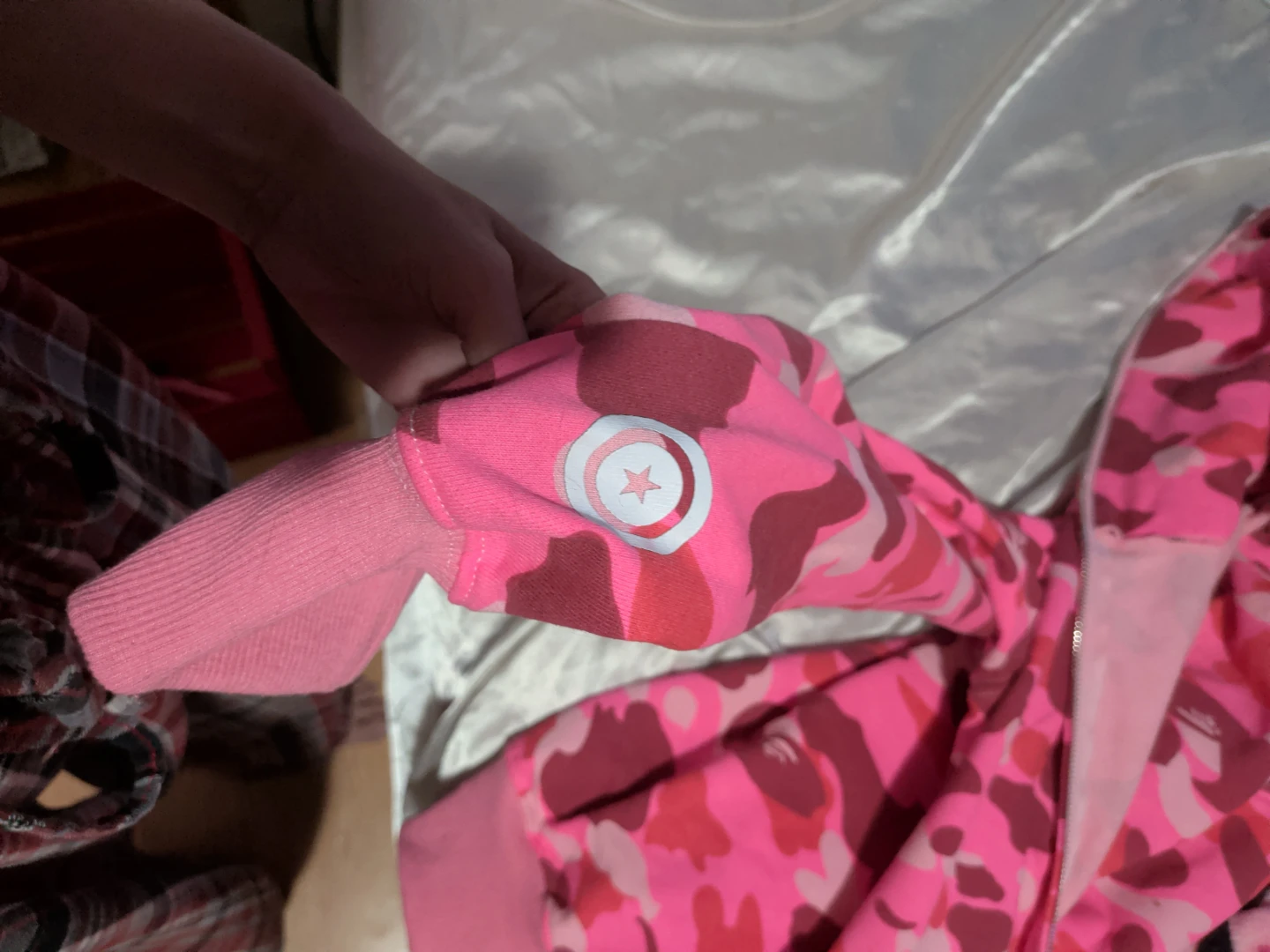 A Bathing Ape Pink Camo Shark Hoodie - photo 5