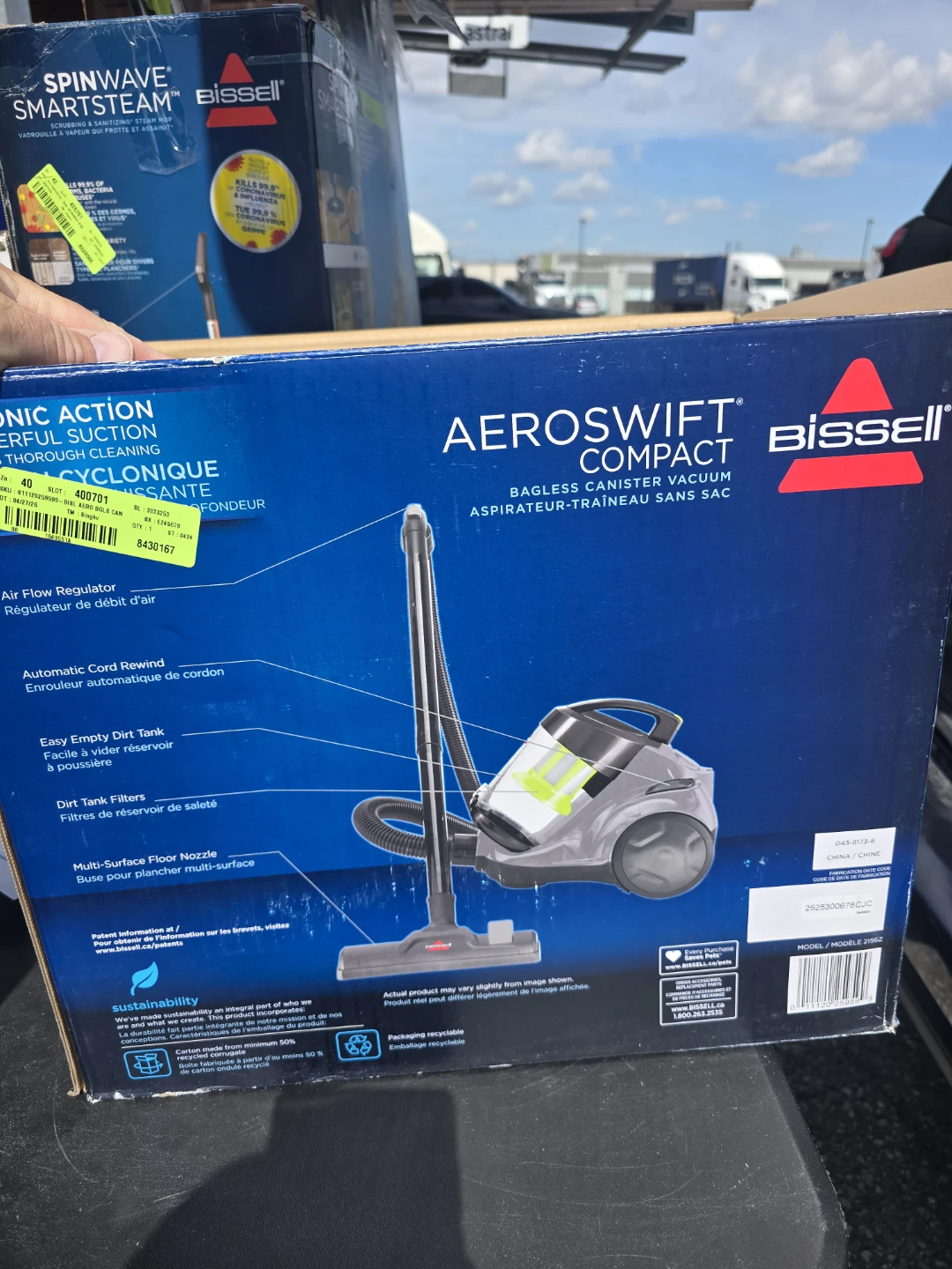 Bissell AeroSwift Compact Bagless Canister Vacuum