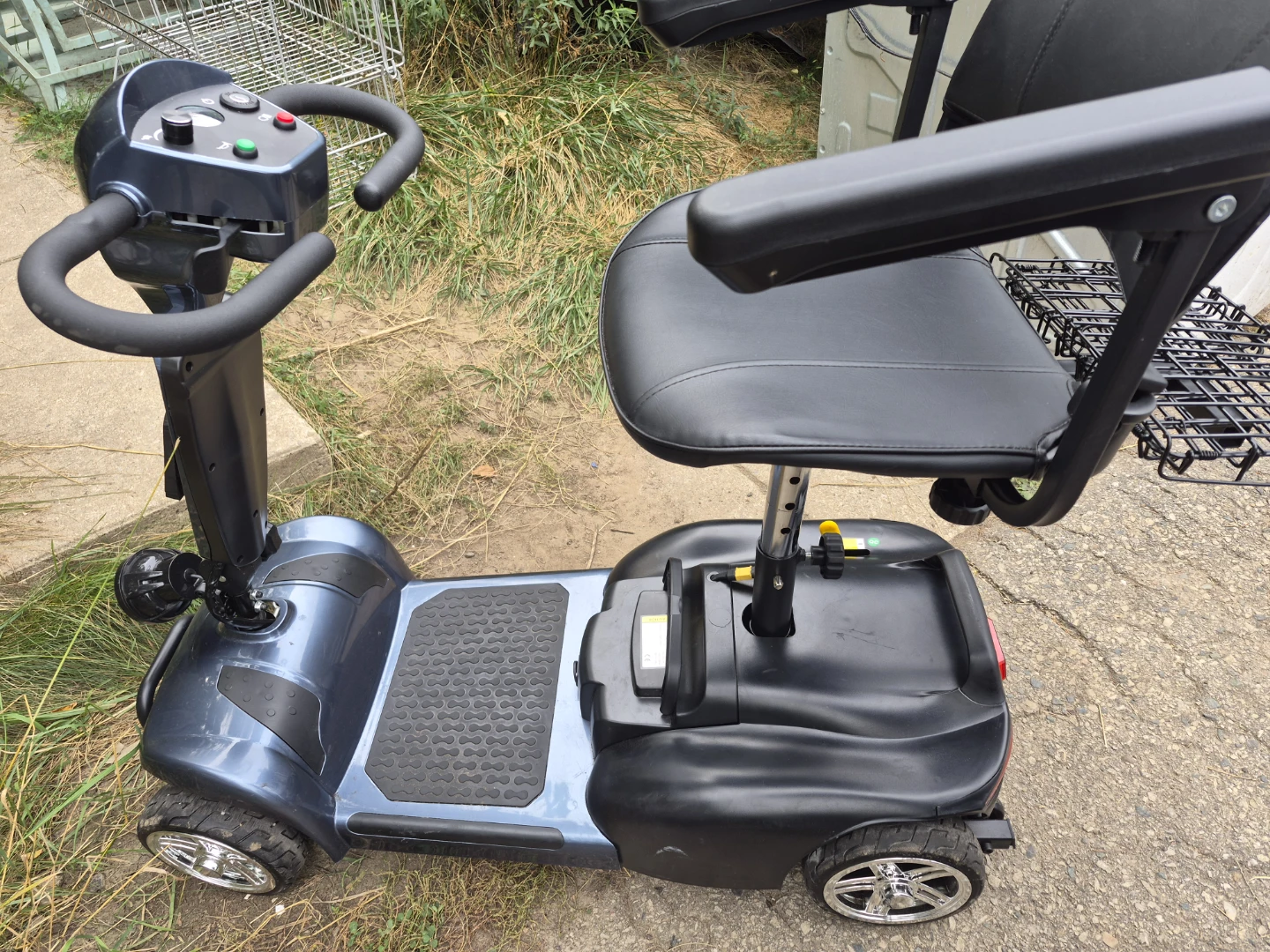 Blue Mobility Scooter with Rear Basket