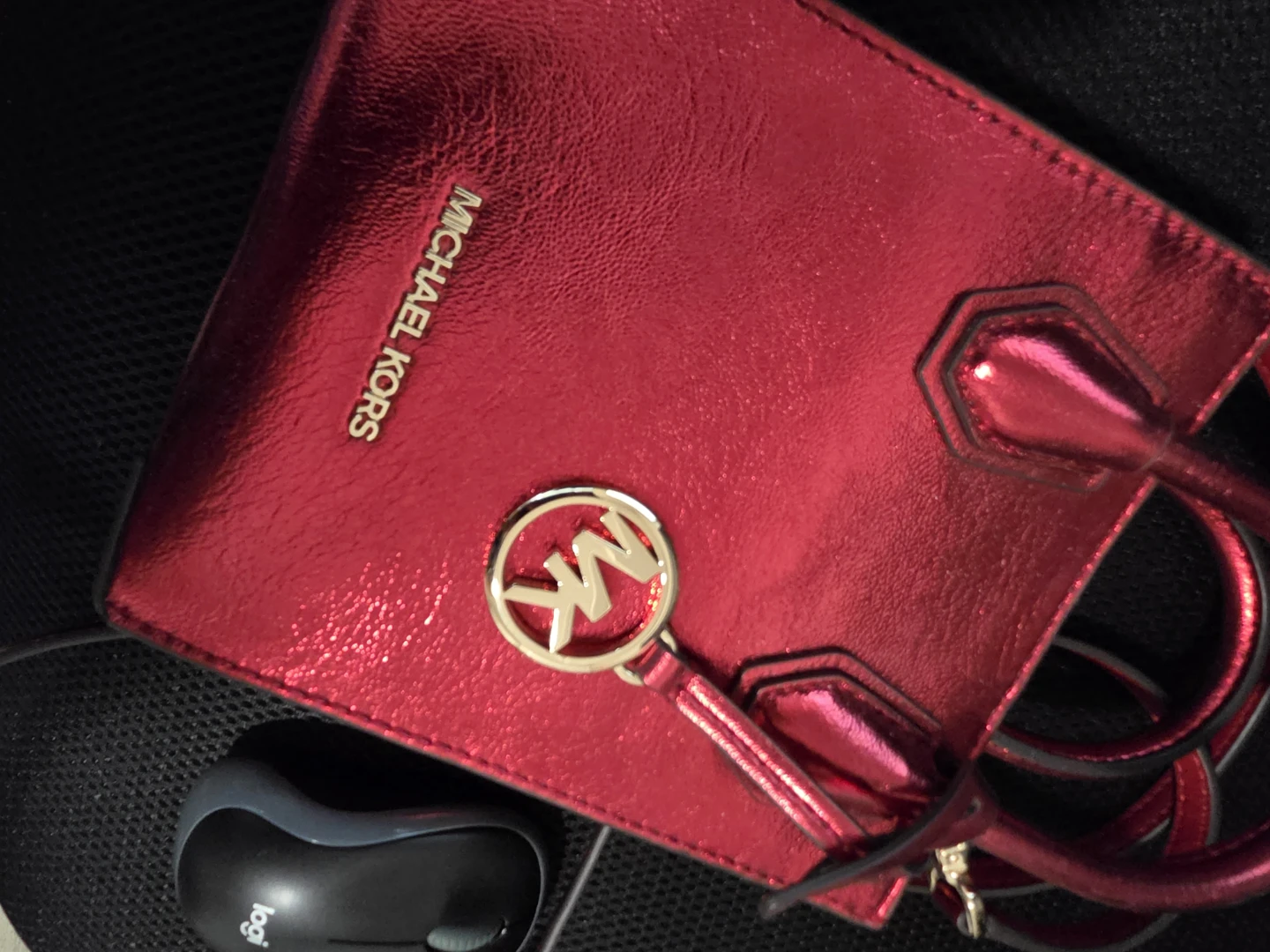 Michael Kors Red Metallic Mini Tote Bag - photo 4