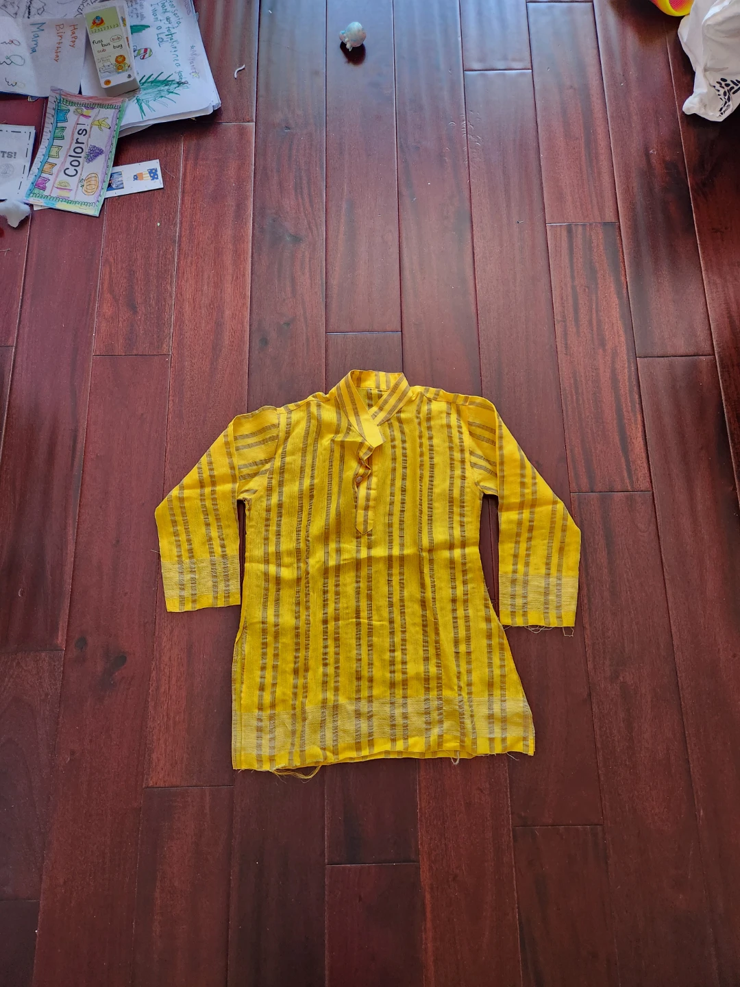 Yellow Striped Traditional Kurta - photo 2