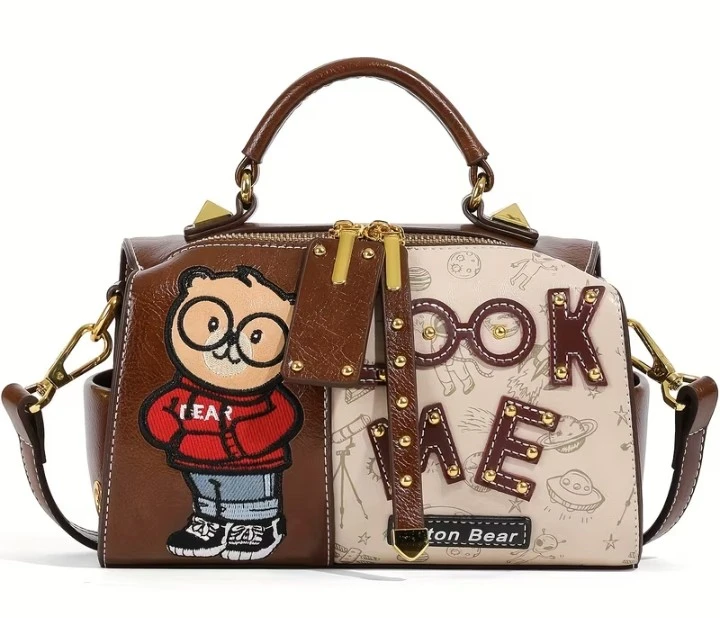 Cute Cartoon Bear Top Handle Bag-sling bag