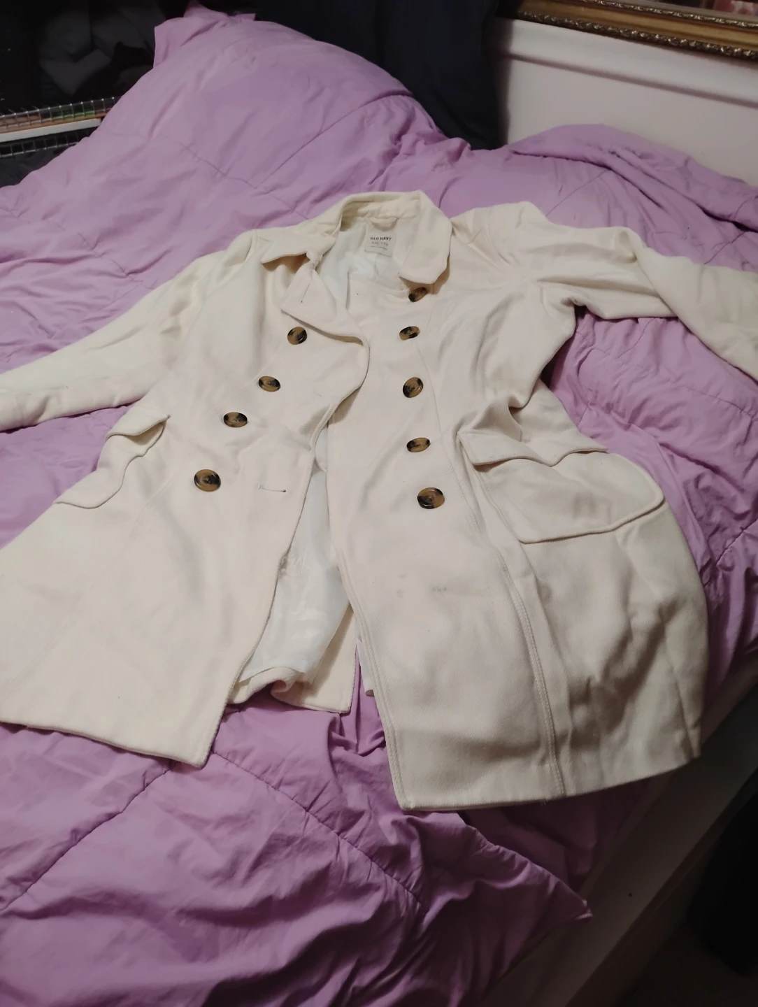 Old Navy Off-White Trench Coat
