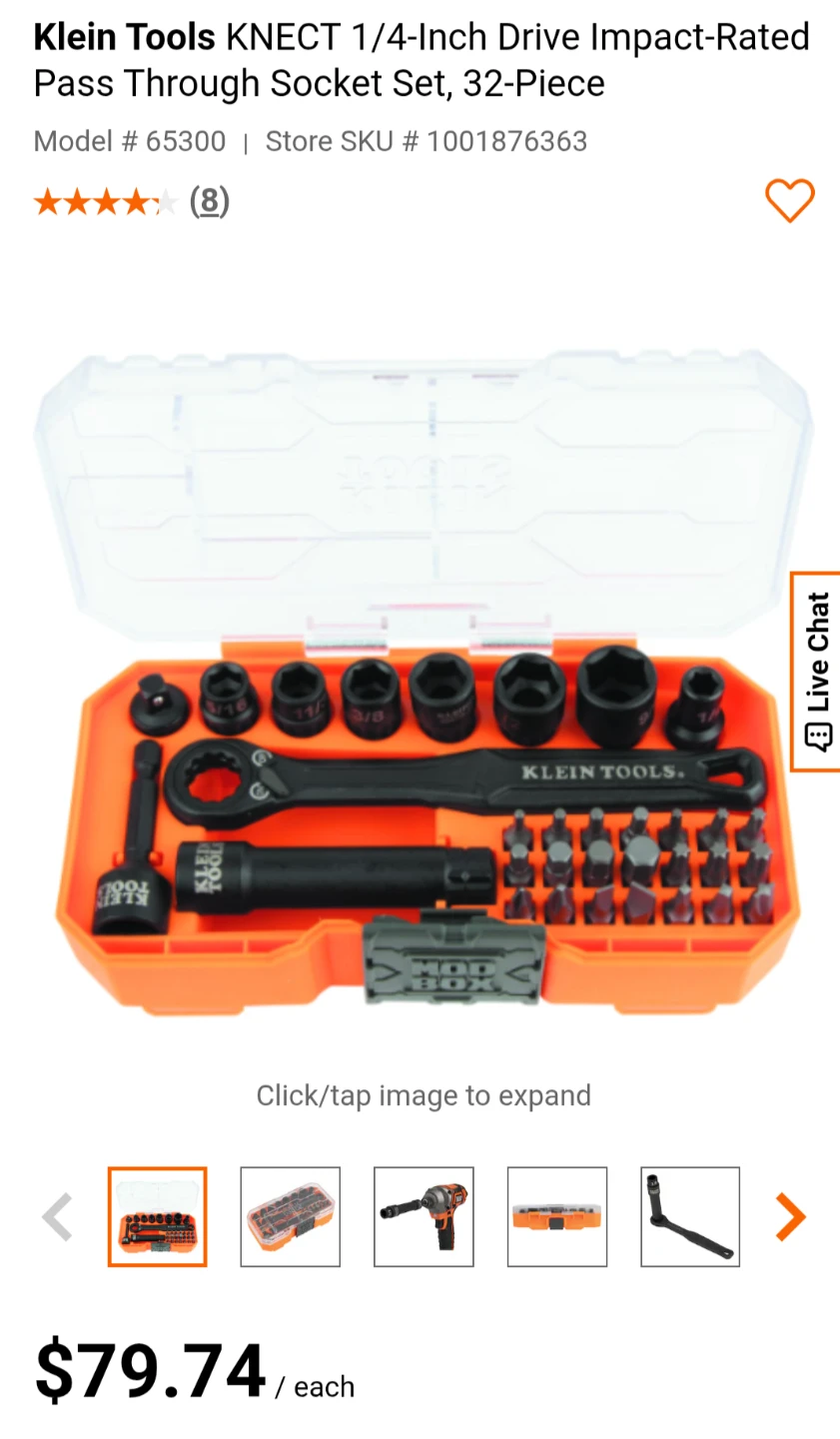 Klein Tools KNECT 1/4-Inch Drive 32-Piece Socket Set - photo 3