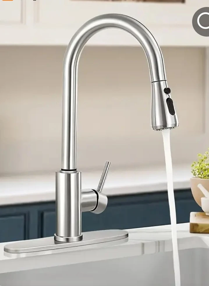 Brushed Nickel Kitchen Faucet with Pull-Down Sprayer - photo 2