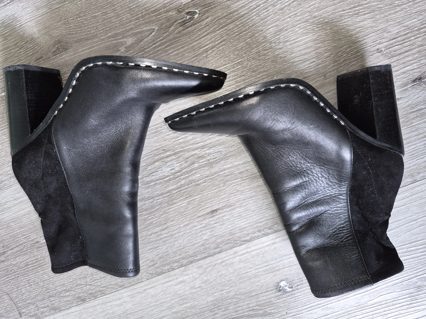 Black aldo ankle boots with studded detail - photo 2