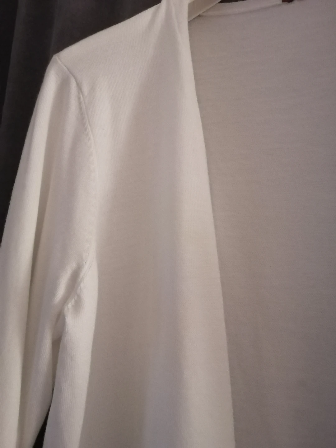 White Open Front Cardigan (L/XL) - photo 4