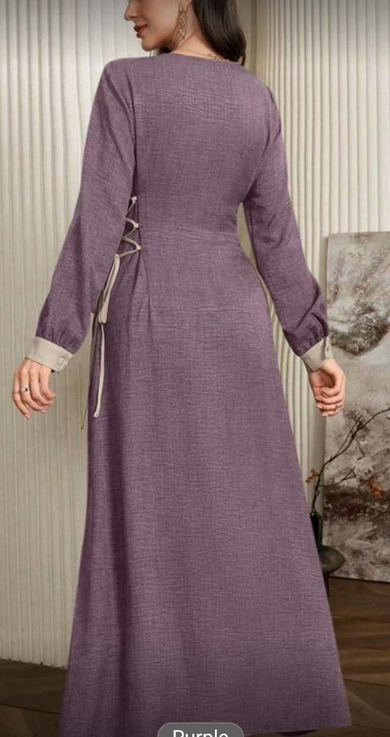 Purple Long Sleeve Dress - photo 3