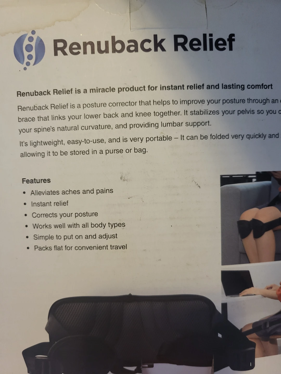 NEW Renuback Relief Posture Corrector - photo 2