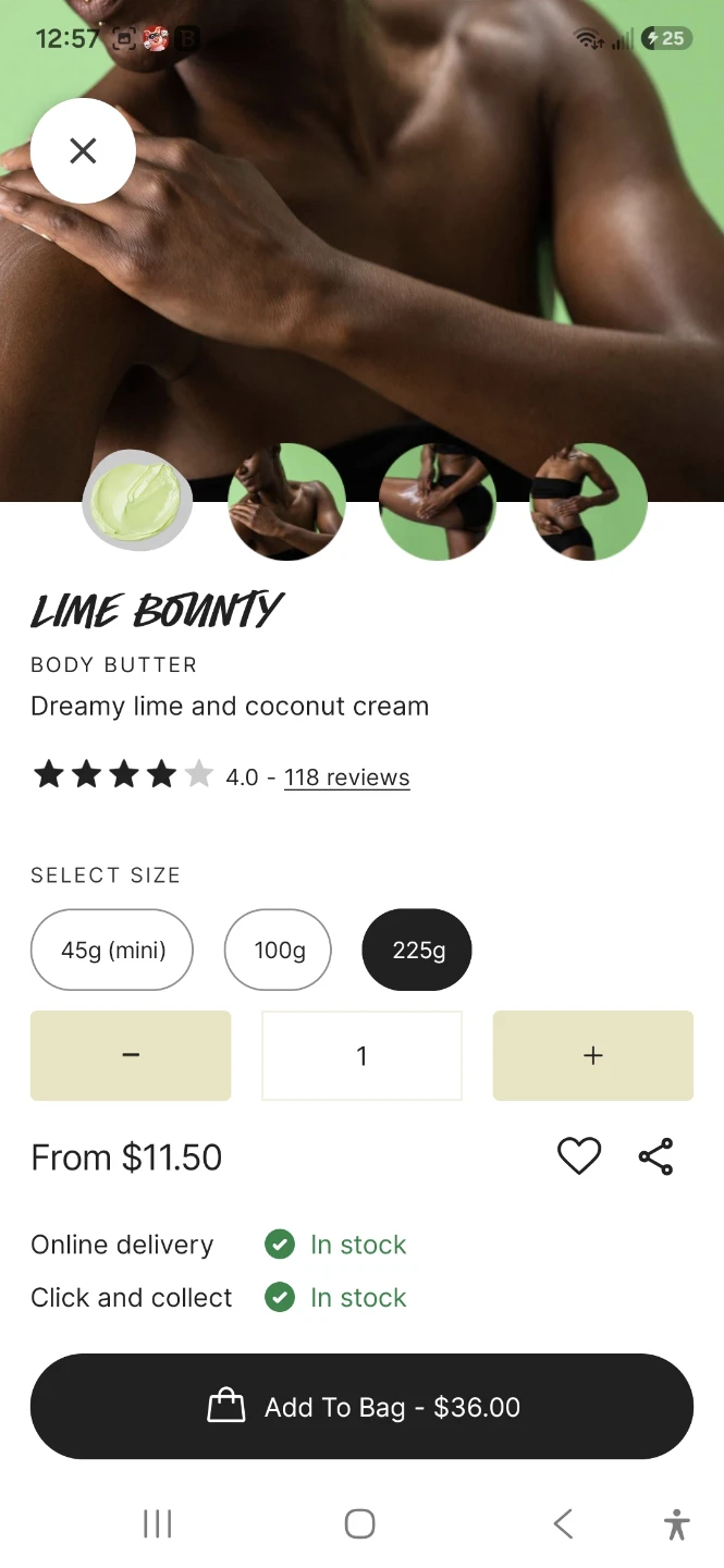 Lush Lime Bounty Body Butter 225g