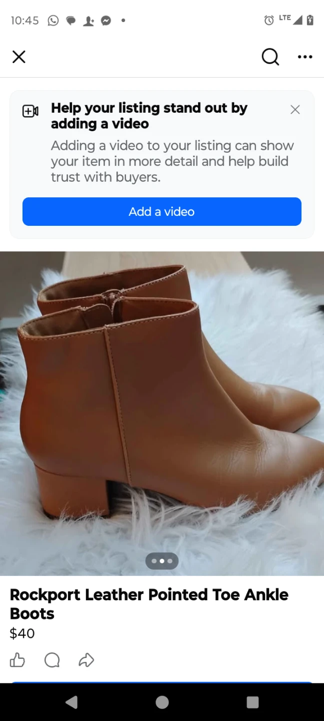 Rock port Leather Ankle Boots size 6 fits like a 7 - photo 2