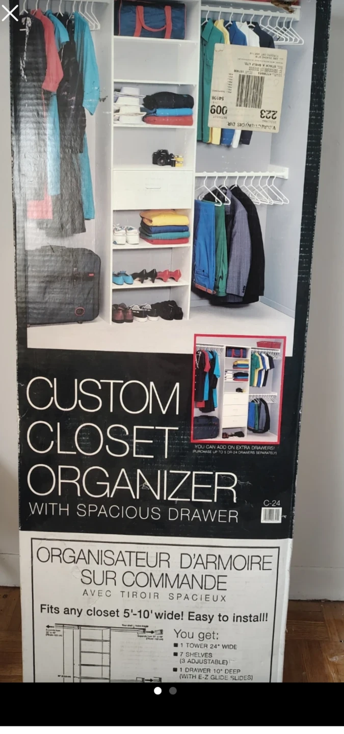 New, made in Canada, Closet organizer