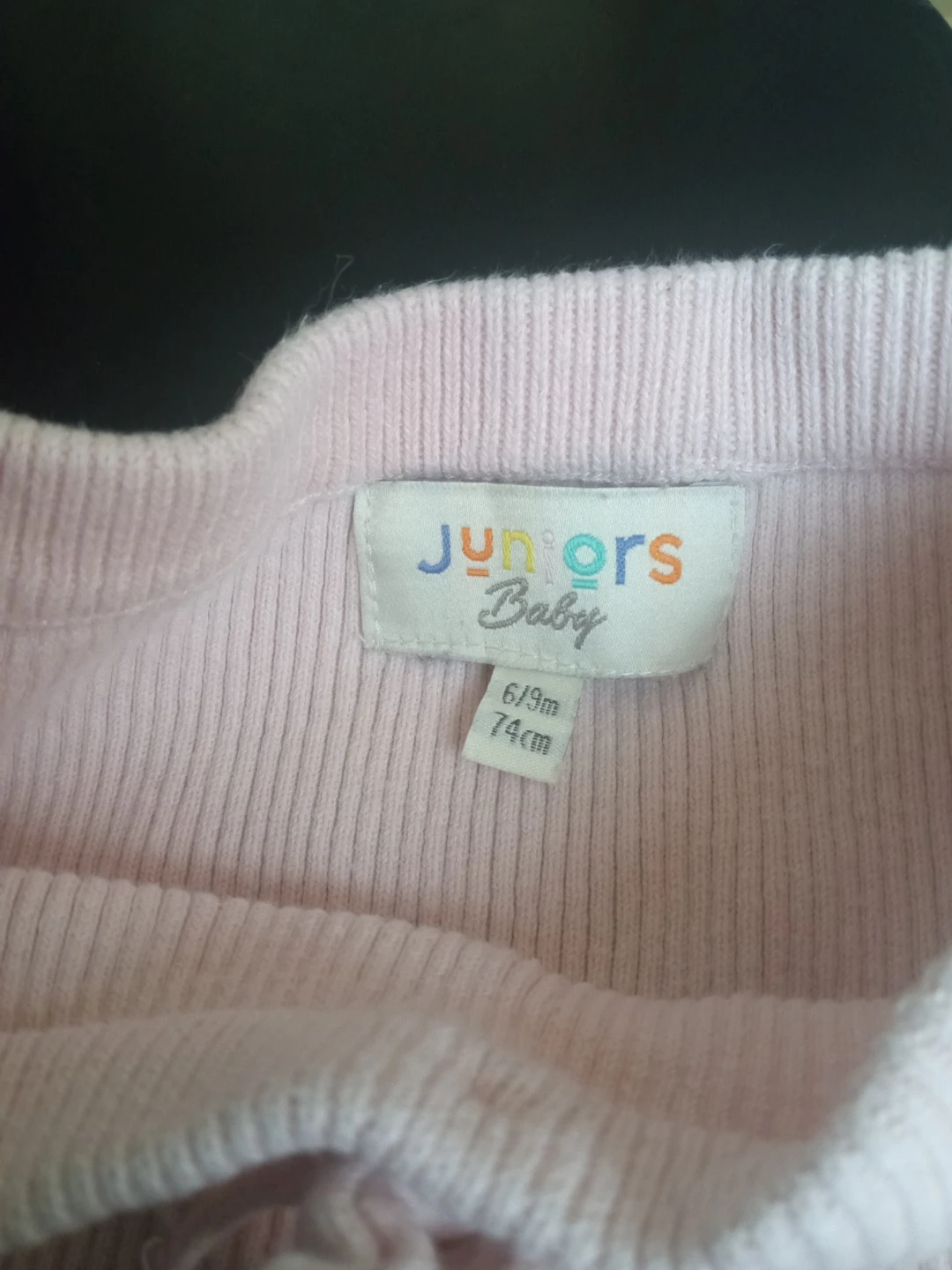 Juniors Baby Pink Ribbed Pants - 6/9m - photo 2