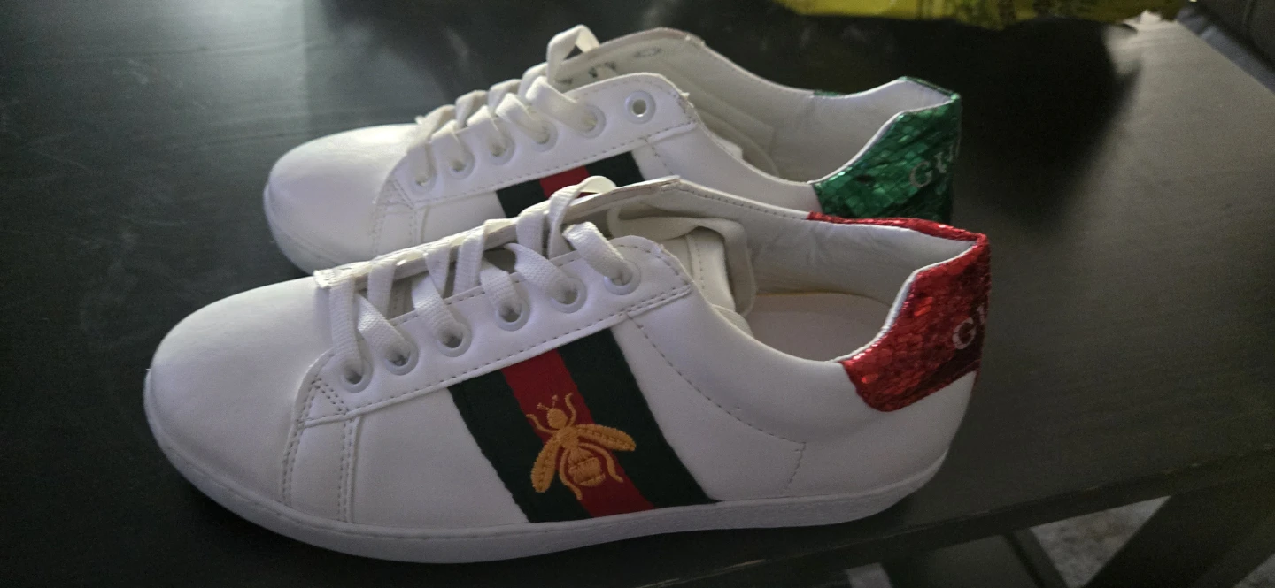 Gucci Bee White Sneakers