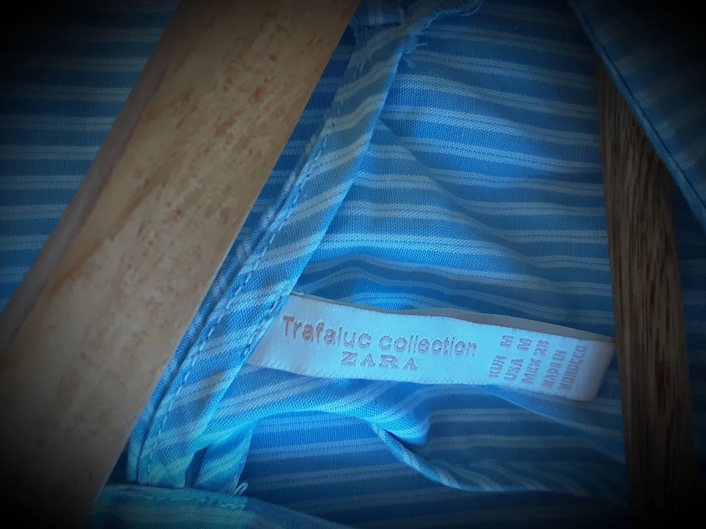 Zara Trafaluc Blue Striped Tie-Back Top - photo 3