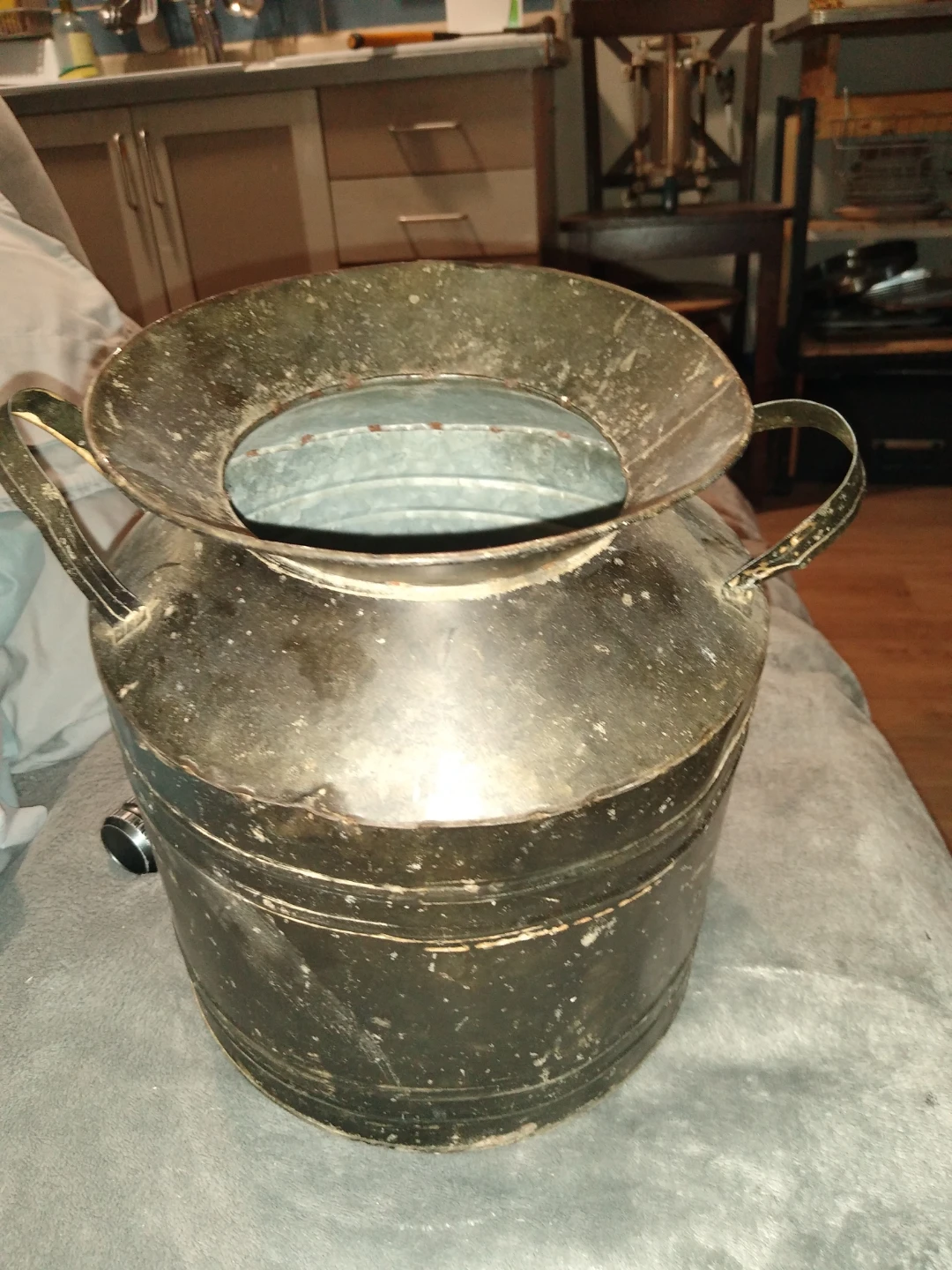 Vintage metal cream or milk can