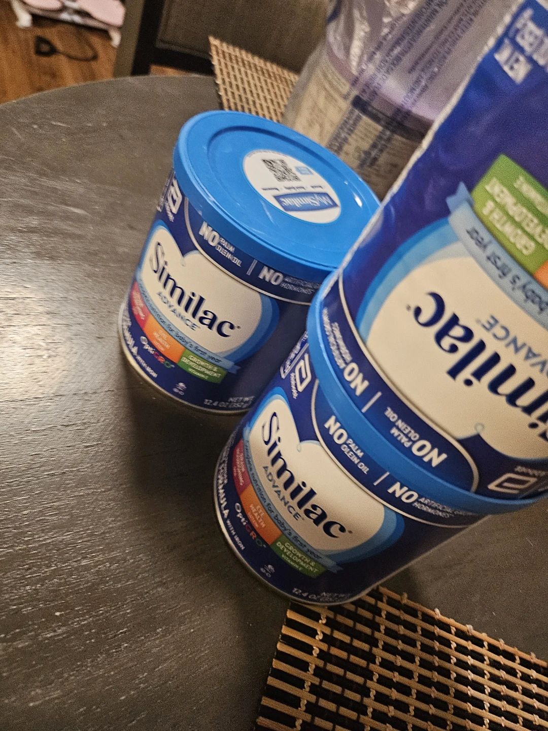 2 Similac Advance Baby Formula Containers