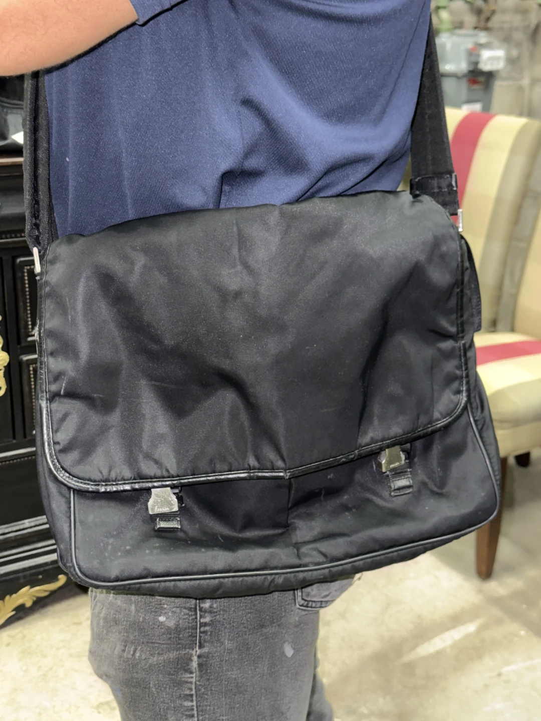 Prada Black Nylon Messenger Bag - photo 3