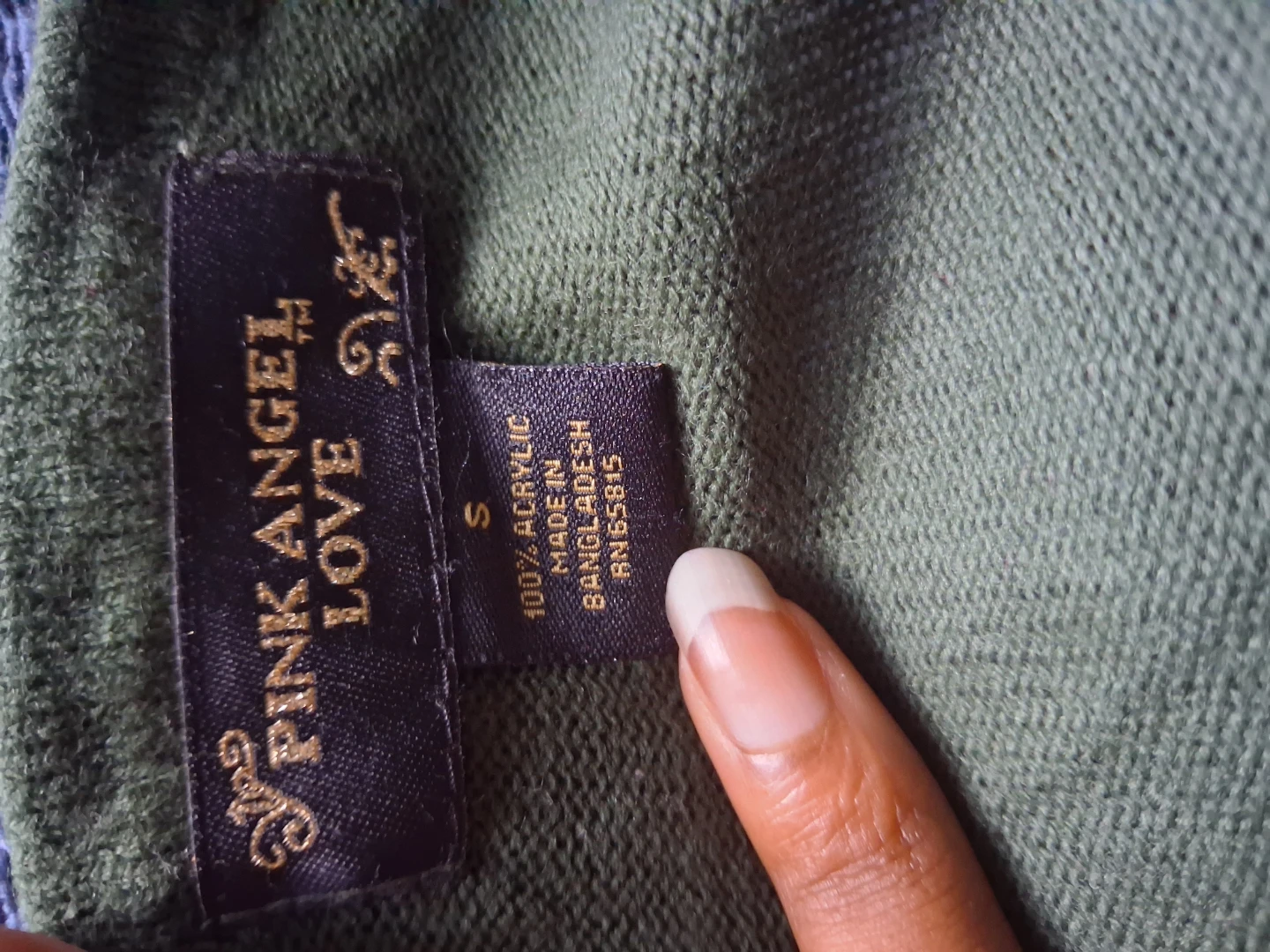Pink Angel Olive Green Cardigan