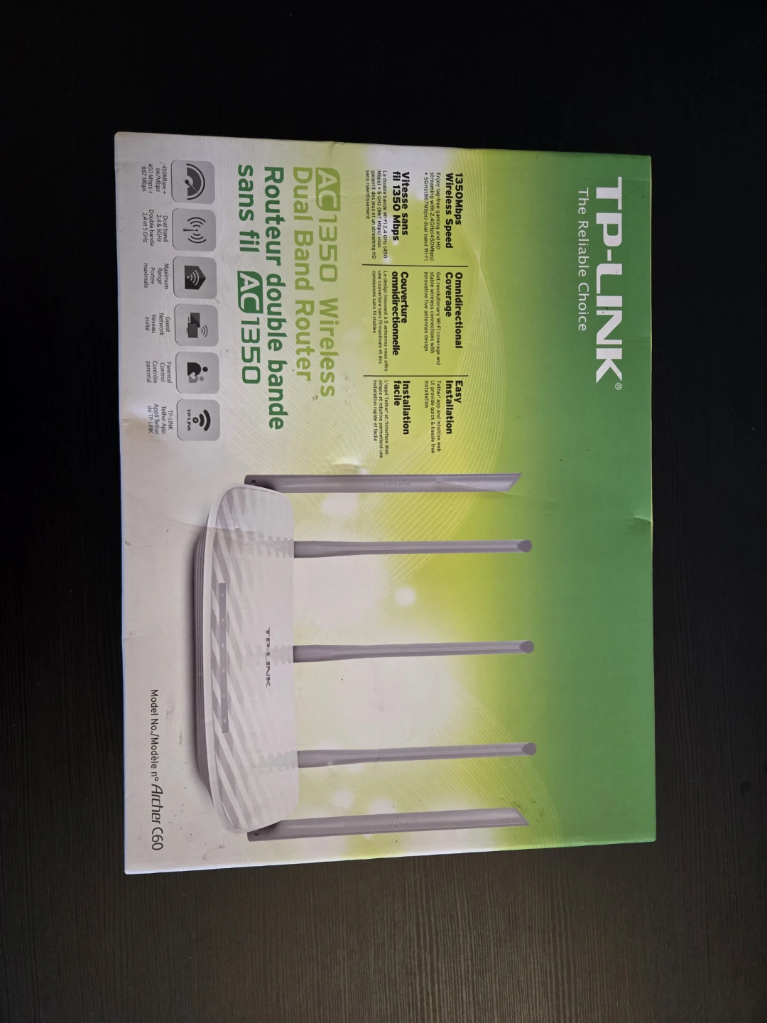 TP-Link Archer C60 AC1350 Dual Band Wireless Router
