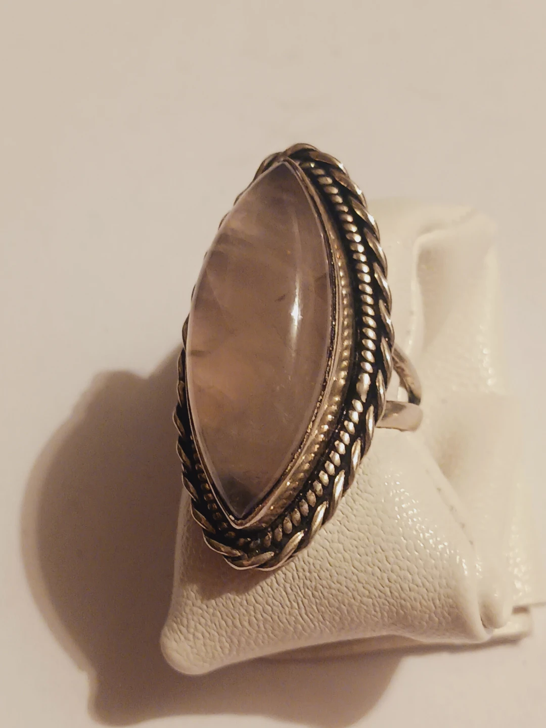 Sterling Silver 925 Marquise Cut Stone Statement Ring - photo 3