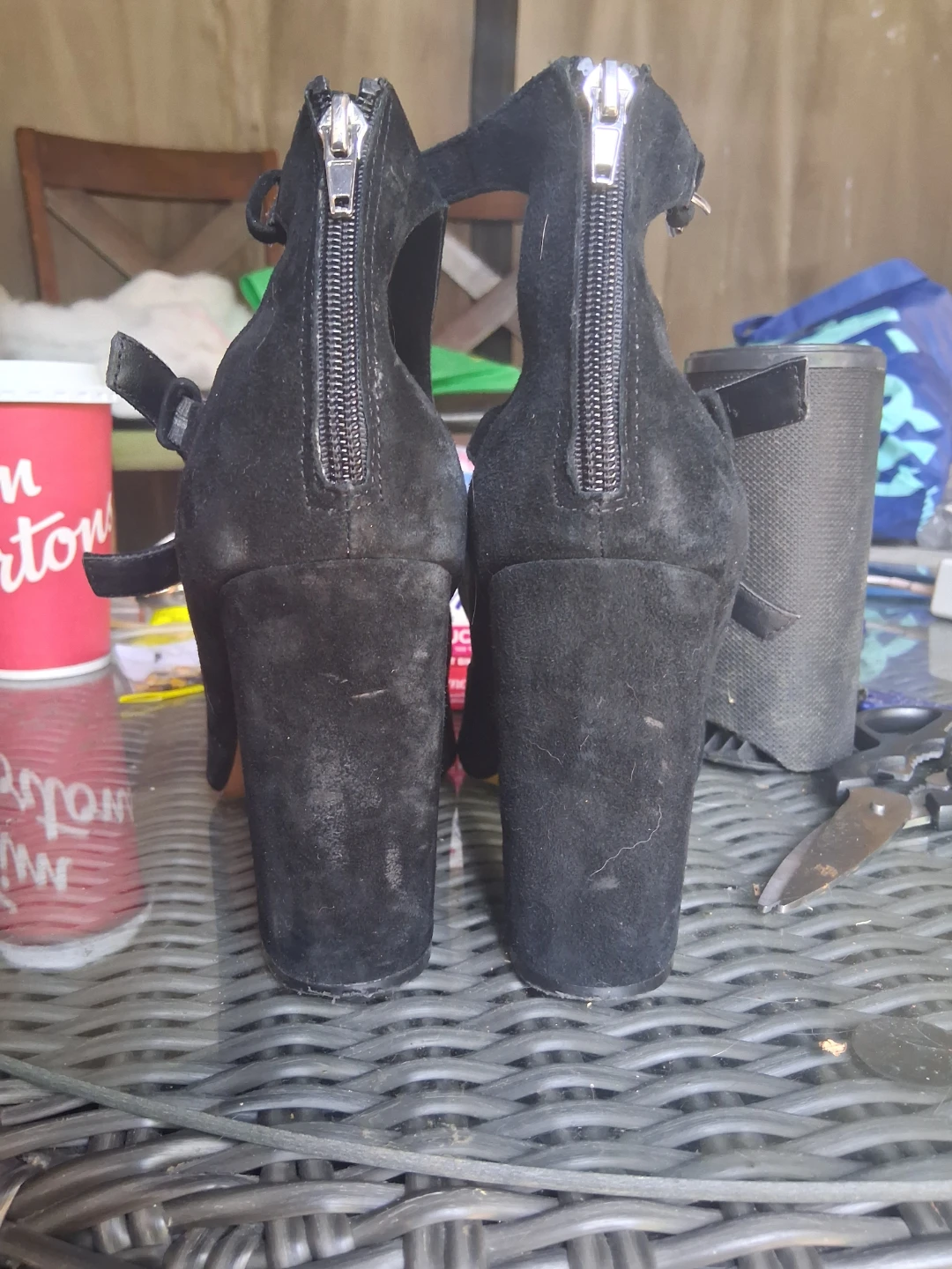 Steve Madden Black Suede Heeled Sandals - photo 3