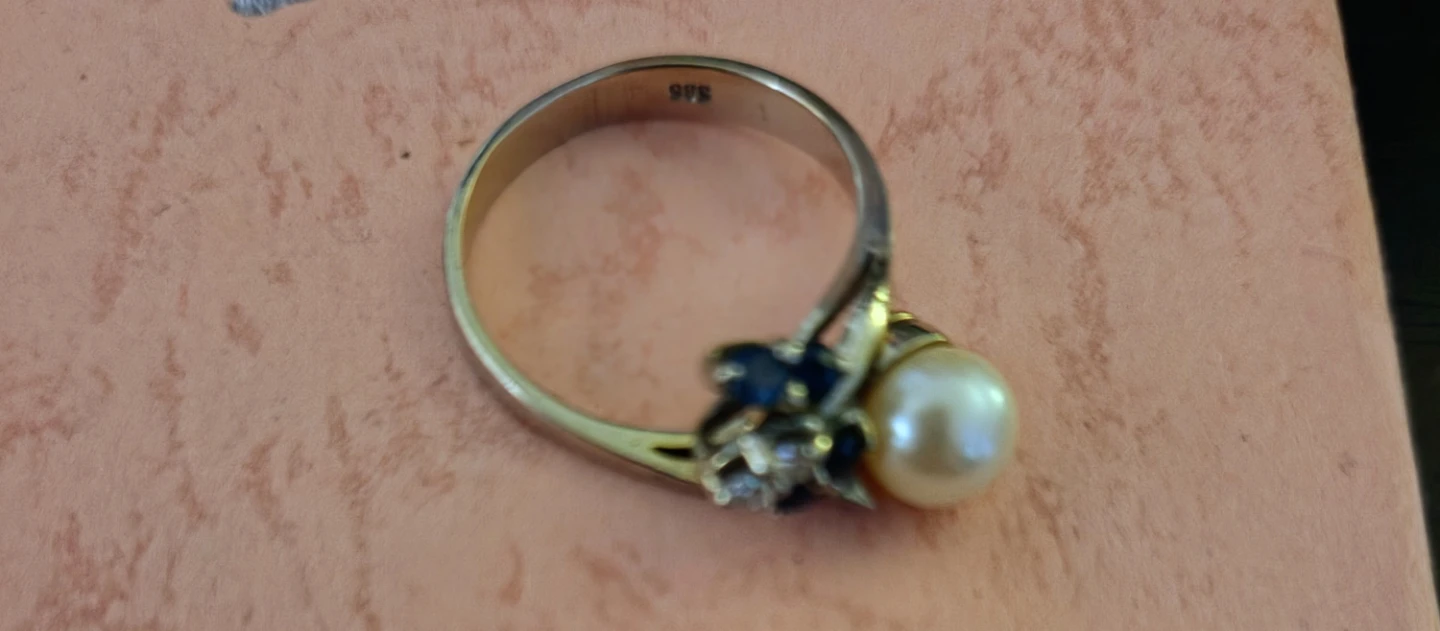 Pearl and Sapphire Ring - photo 2
