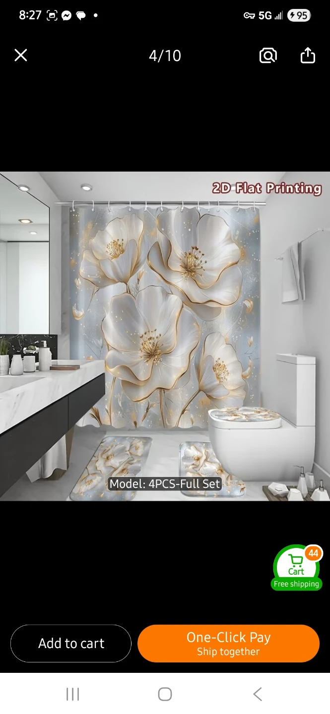 NEW 4-Piece Floral Bathroom Set 🌼 - photo 4