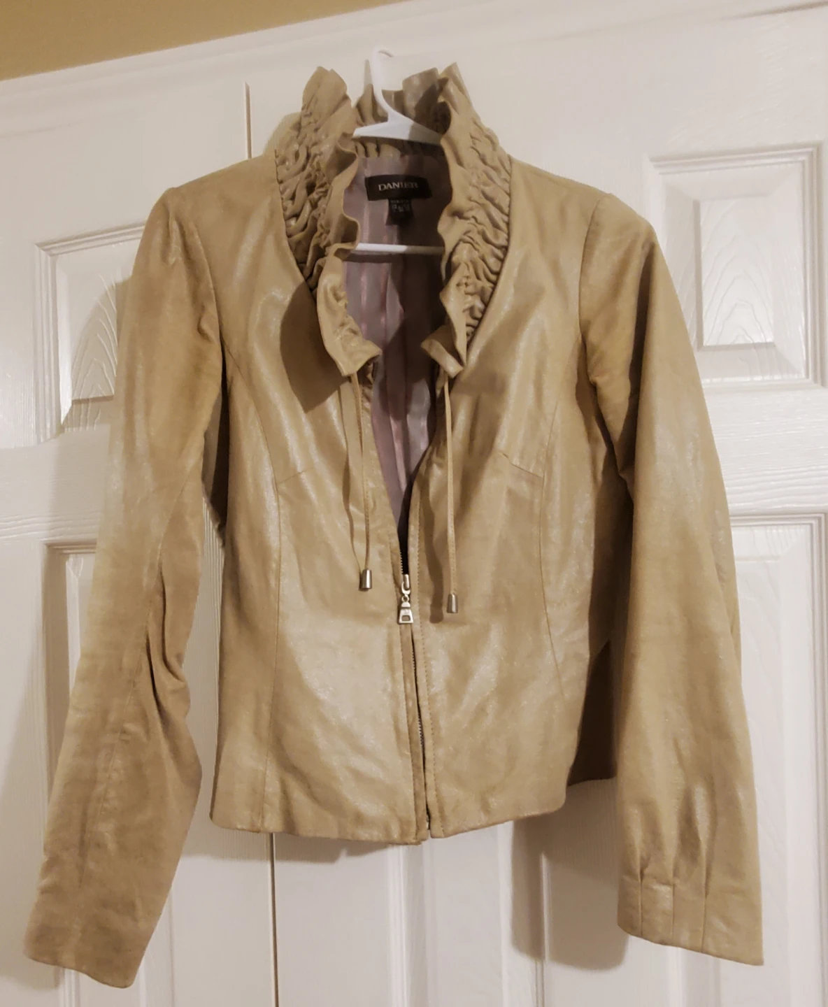 Danier Beige Leather Jacket
