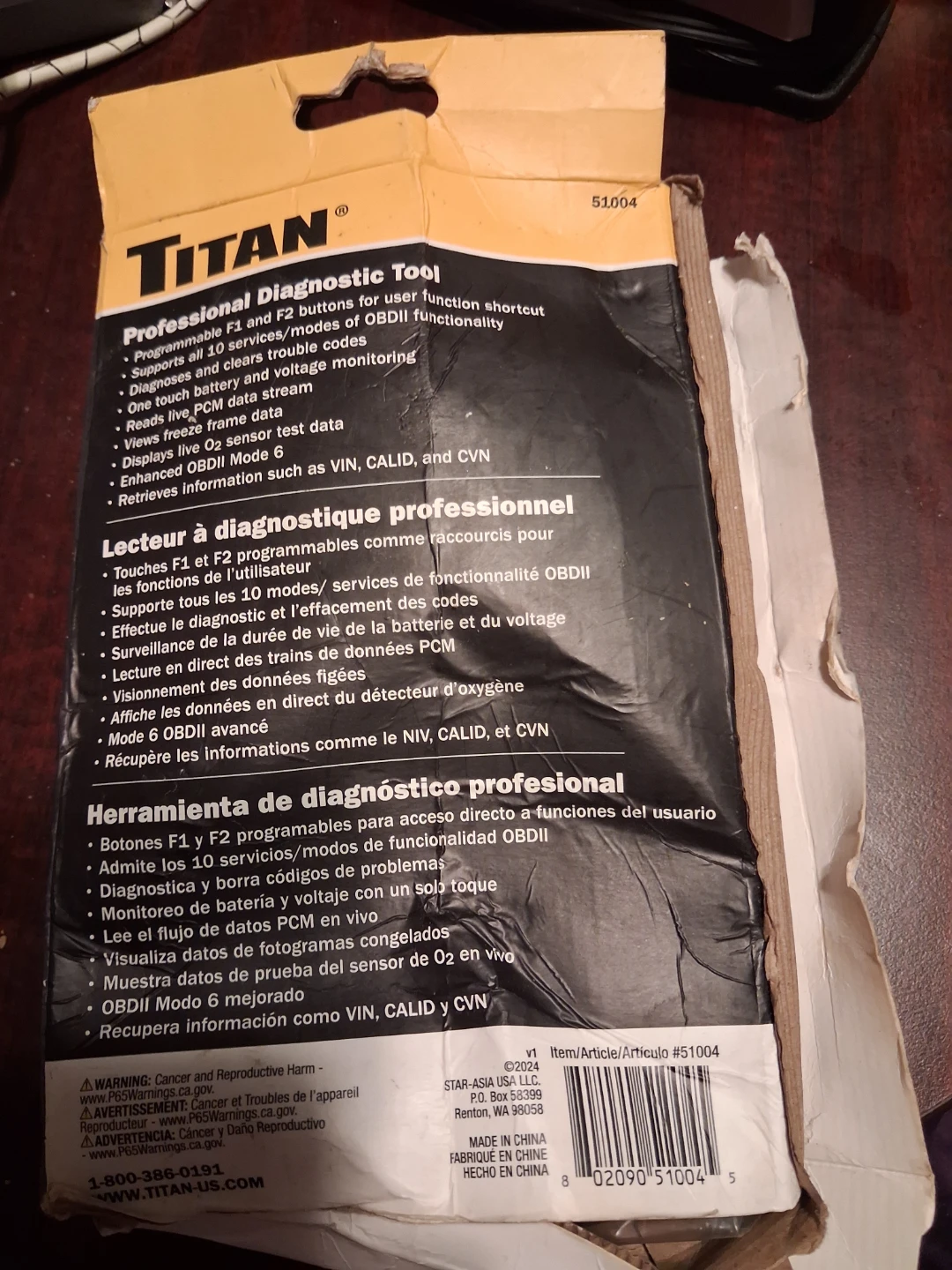 Titan Professional Diagnostic Tool 51004 - photo 2