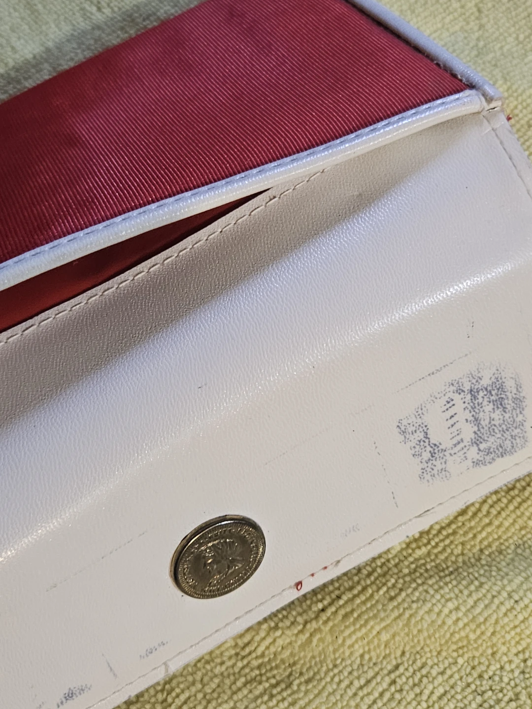 Red and White Bifold Wallet Clutch - photo 5